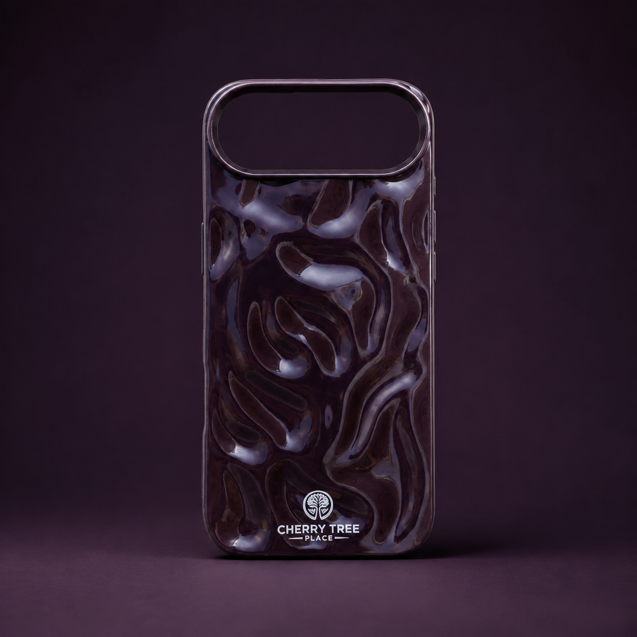 Glossy Plum Ripple Phone Case.png