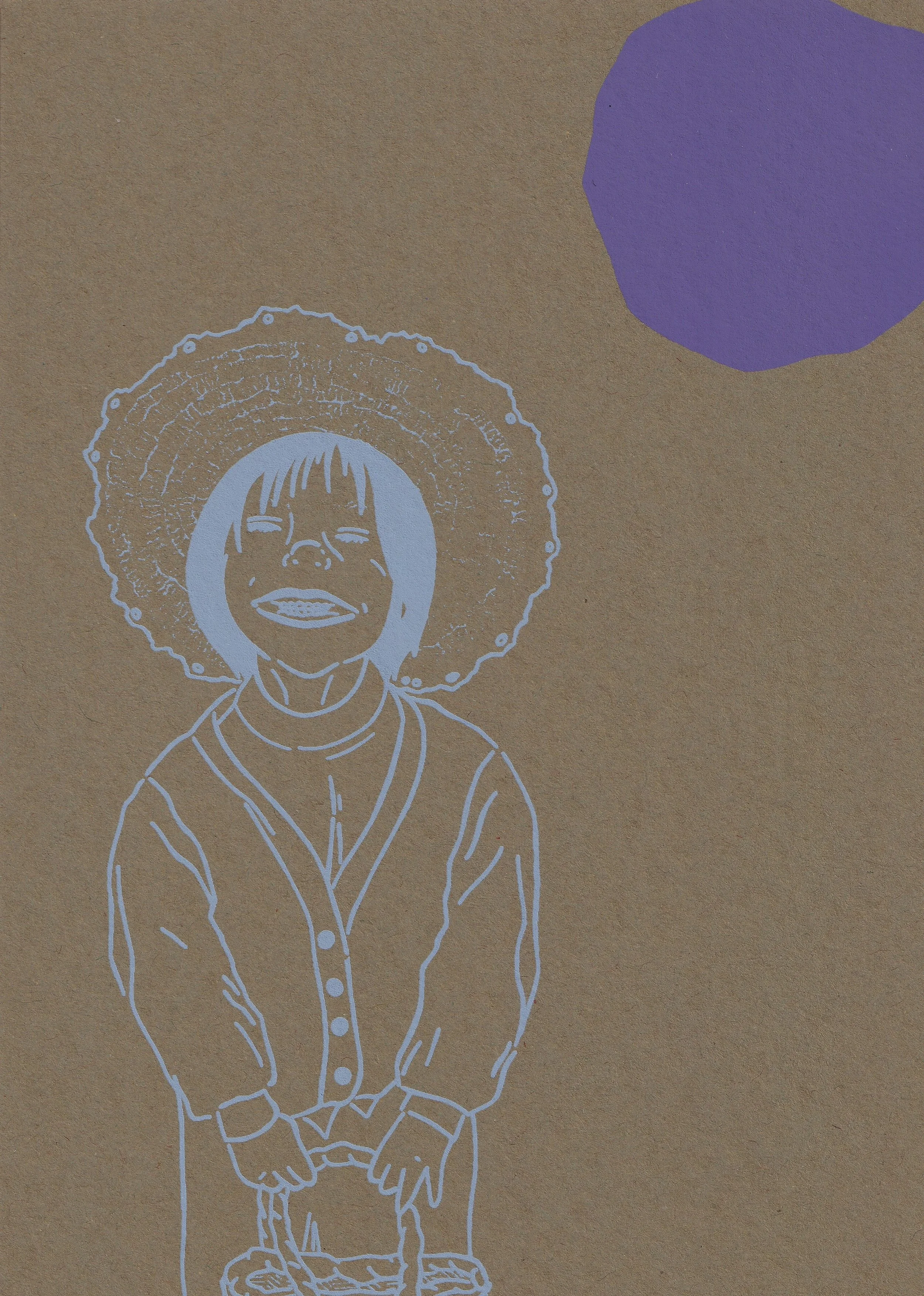 Moon Child, 2026. Serigraph on paper. Cynthia "Marris" Juárez.