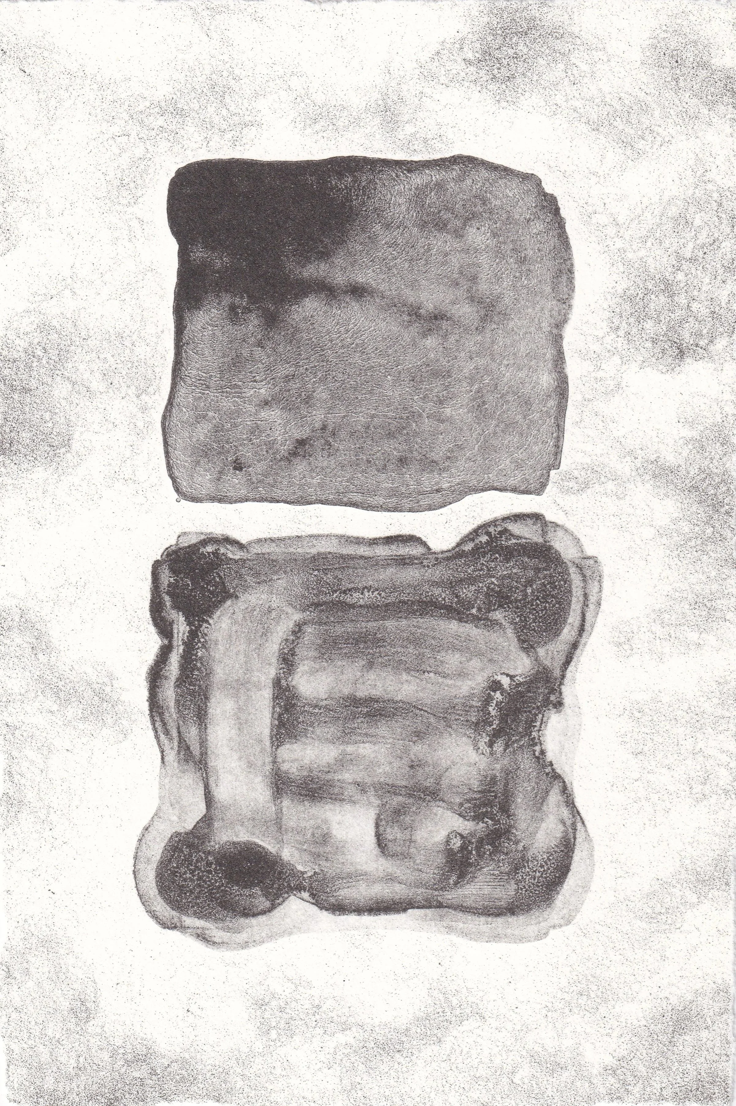 big shoulders, 2024. Lithograph on paper. Cynthia "Marris" Juárez.