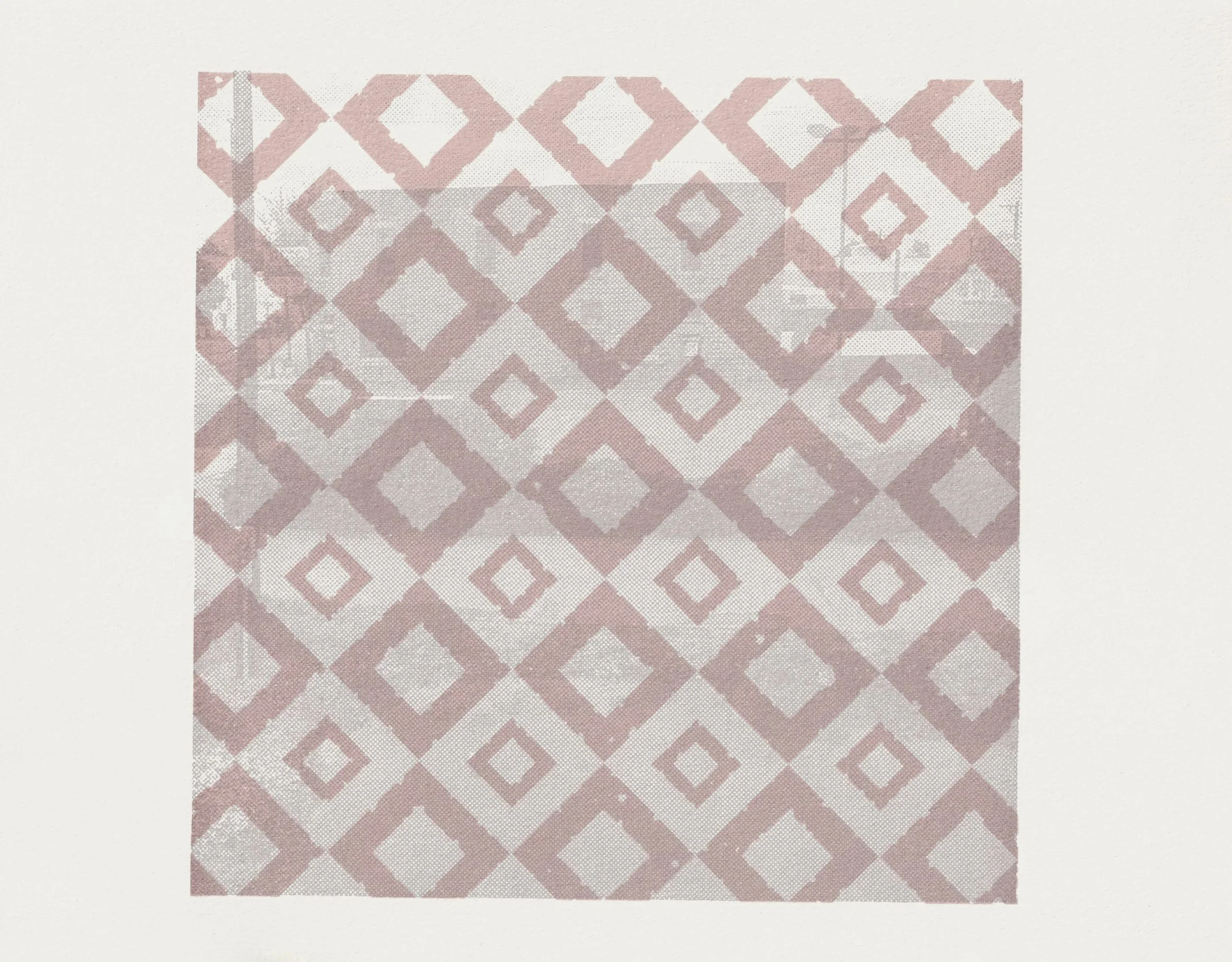 Sleepless Inside the Train Leaving Home, 2019. Serigraph on paper. Cynthia "Marris" Juárez. Part of the portfolio exchange "Placed, Displaced, Transposing Attitudes: 5th Rocky Mountain Printmaking Alliance Symposium," The University of Utah.