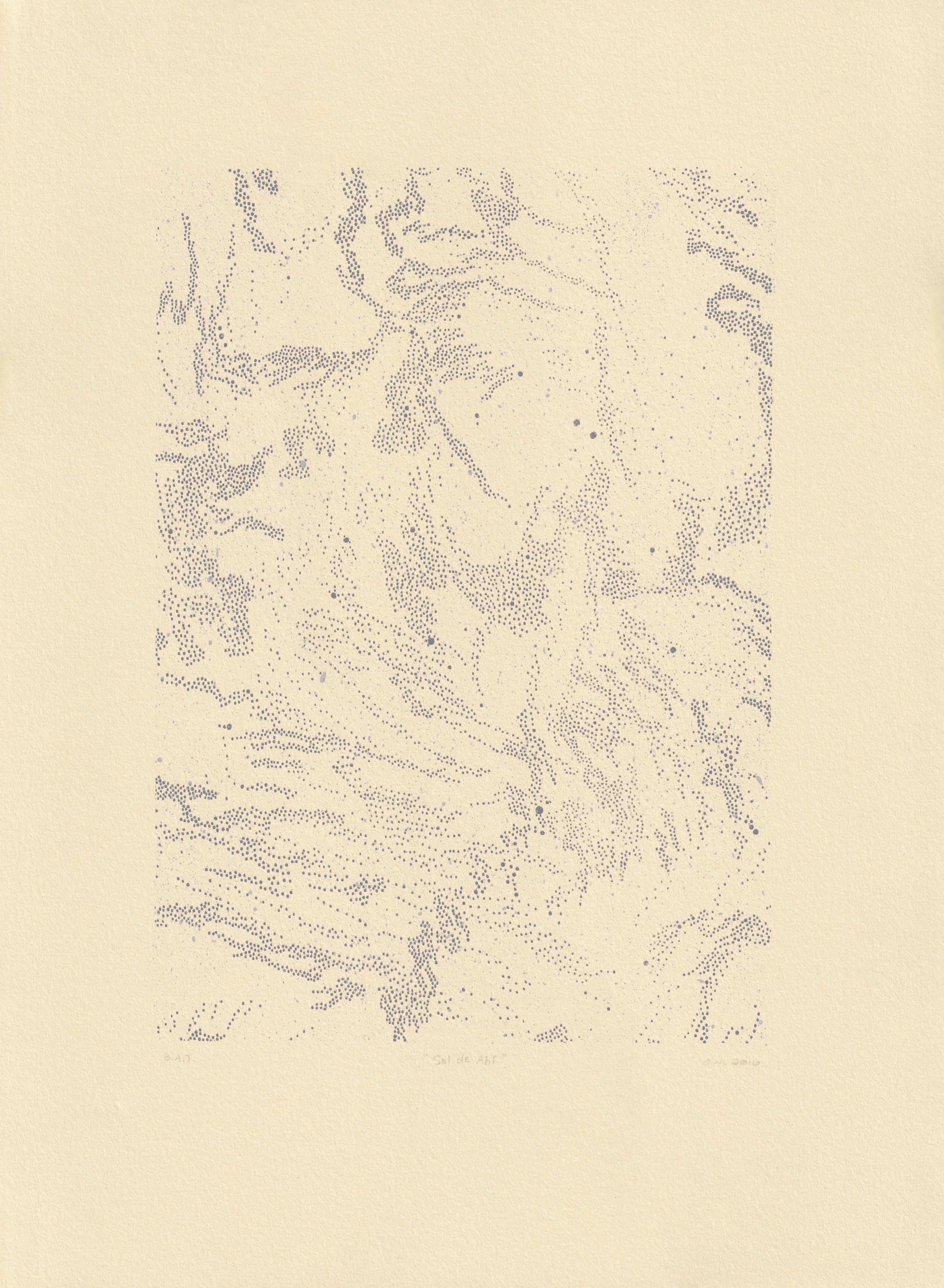Sal de Ahí, 2016. Serigraph on paper. Cynthia "Marris" Juárez. Part of the portfolio exchange "Superstitions: Volume 2," Arceo Press.