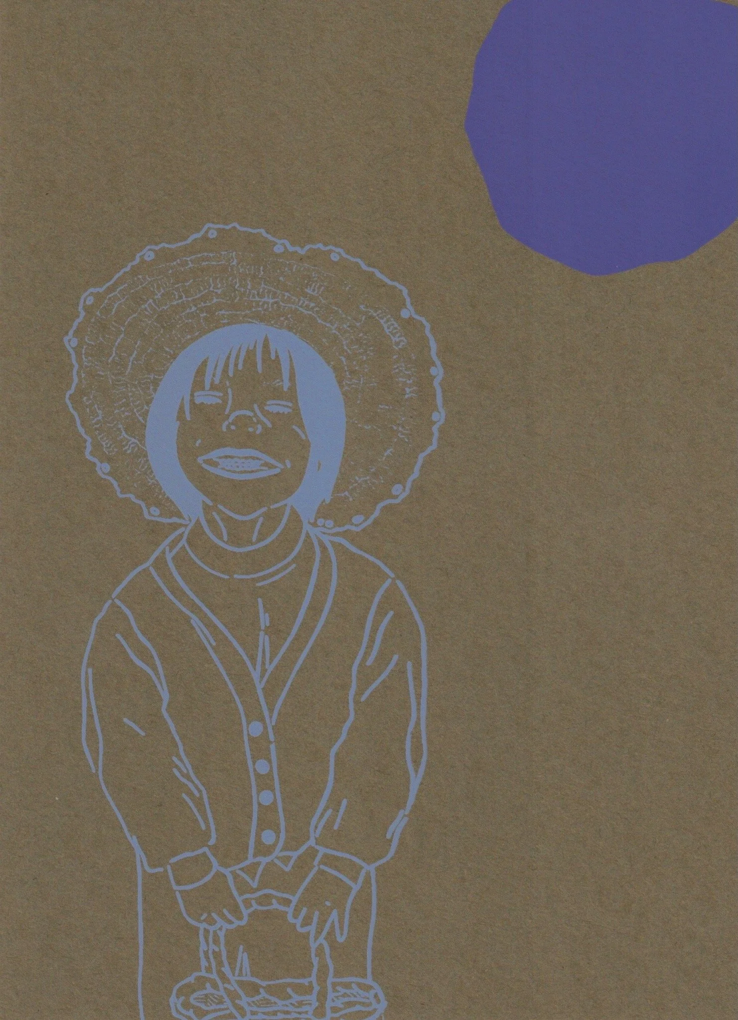Moon Child, 2026. Serigraph on paper. Cynthia "Marris" Juárez.
