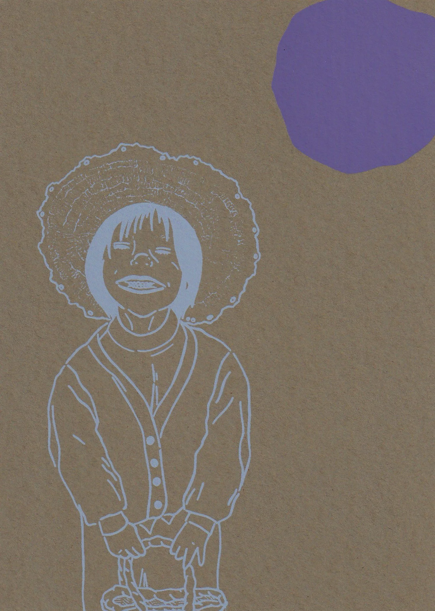 Moon Child, 2026. Serigraph on paper. Cynthia "Marris" Juárez.