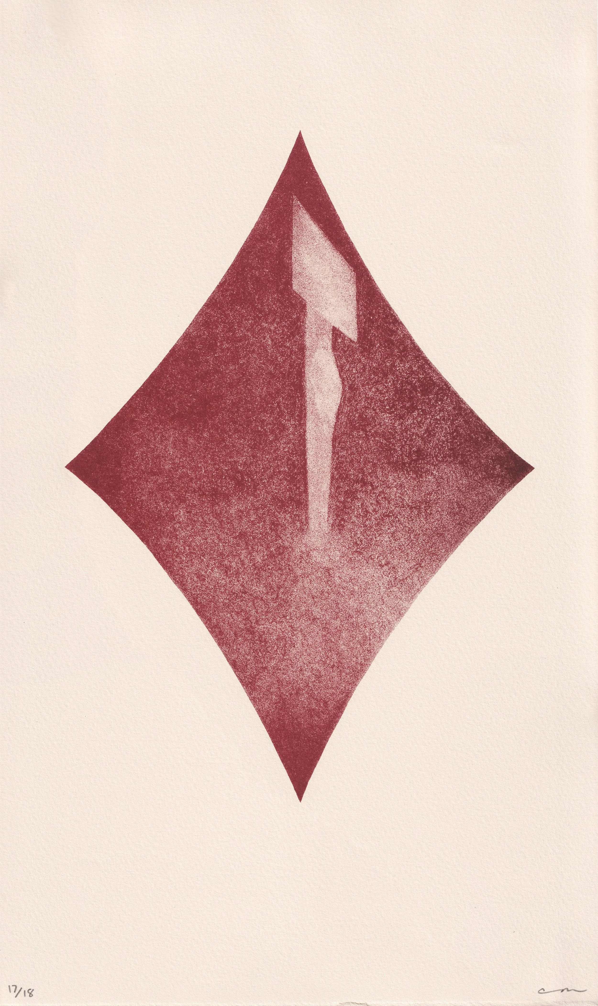 Albuquerque Walk II, 2019. Lithograph on paper. Cynthia "Marris" Juárez.