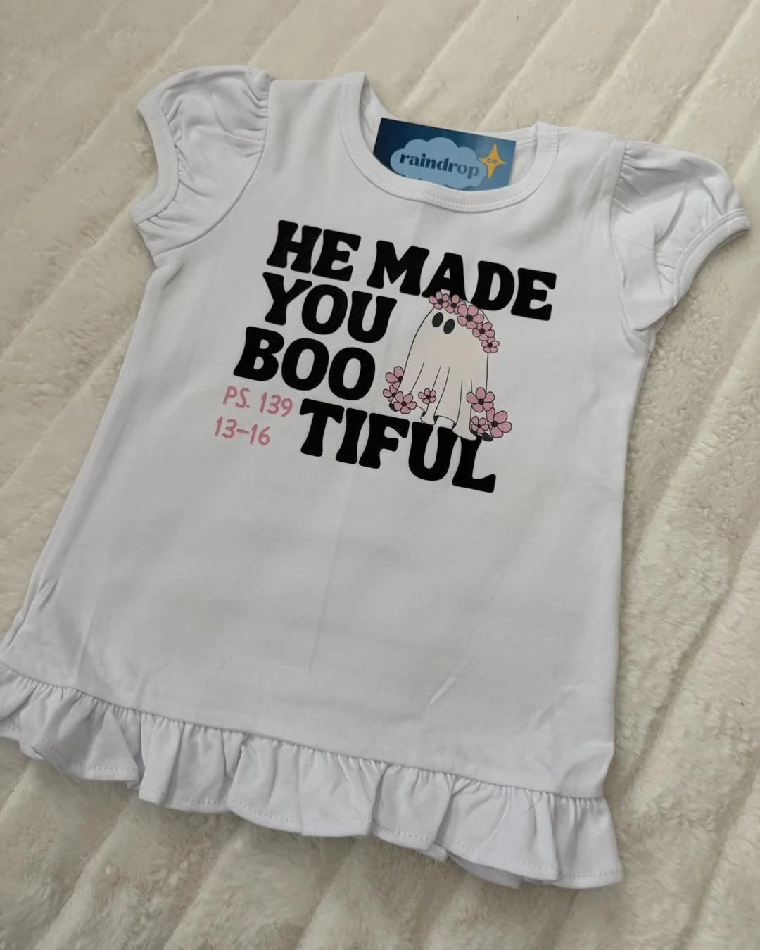 ✨ NEW DROP ✨
Two fresh designs just hit the shop!

👻 He Made You Boo-tiful Kids Tee
A sweet little ghost with flowers + Psalm 139:13&ndash;16 reminds your littles they are wonderfully made. Cozy, fun, and faith-filled for the fall season!

💀 Come A