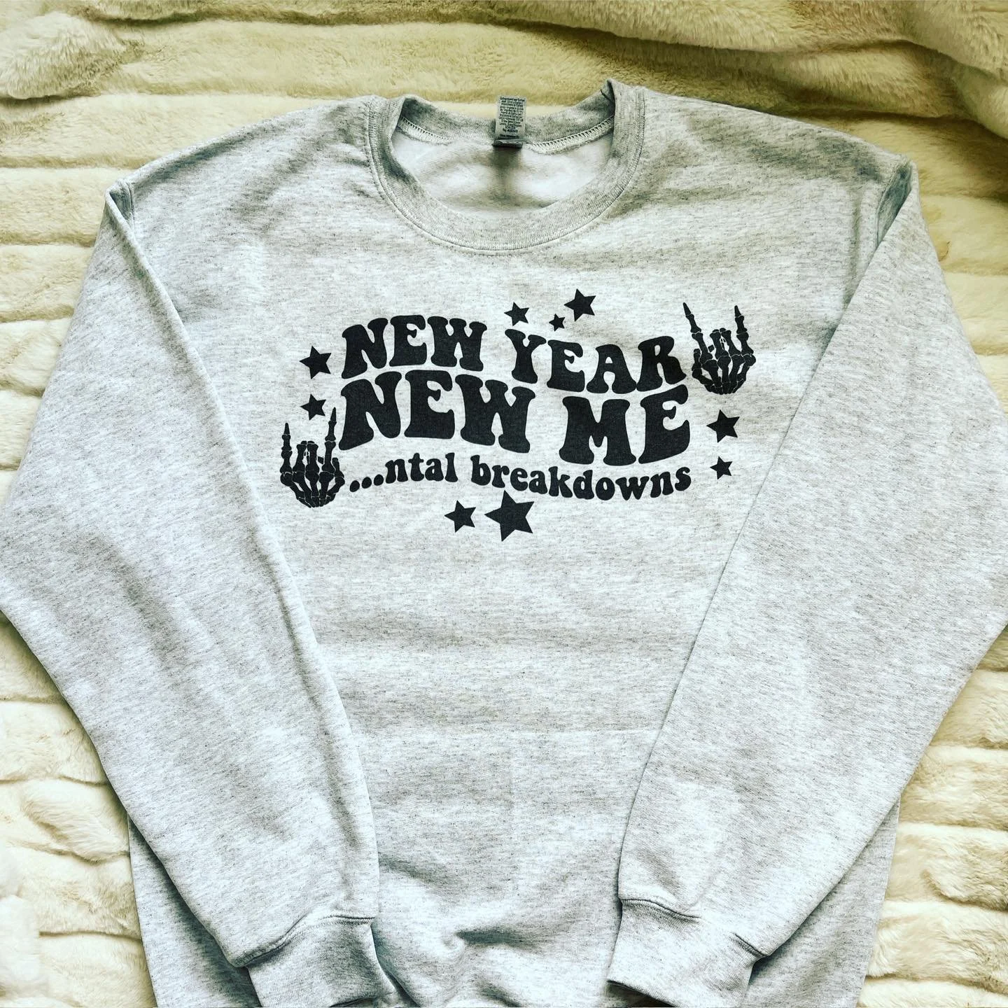 New Year, New Me&hellip;ntal Breakdowns ❄️
2026 forecast: cozy, caffeinated, and a little chaotic ✨🌦️
Want your own custom crewneck (or any design you love)? Enter our 300 follower giveaway for a chance to make it yours! 

#giveaway #giveawaycontest