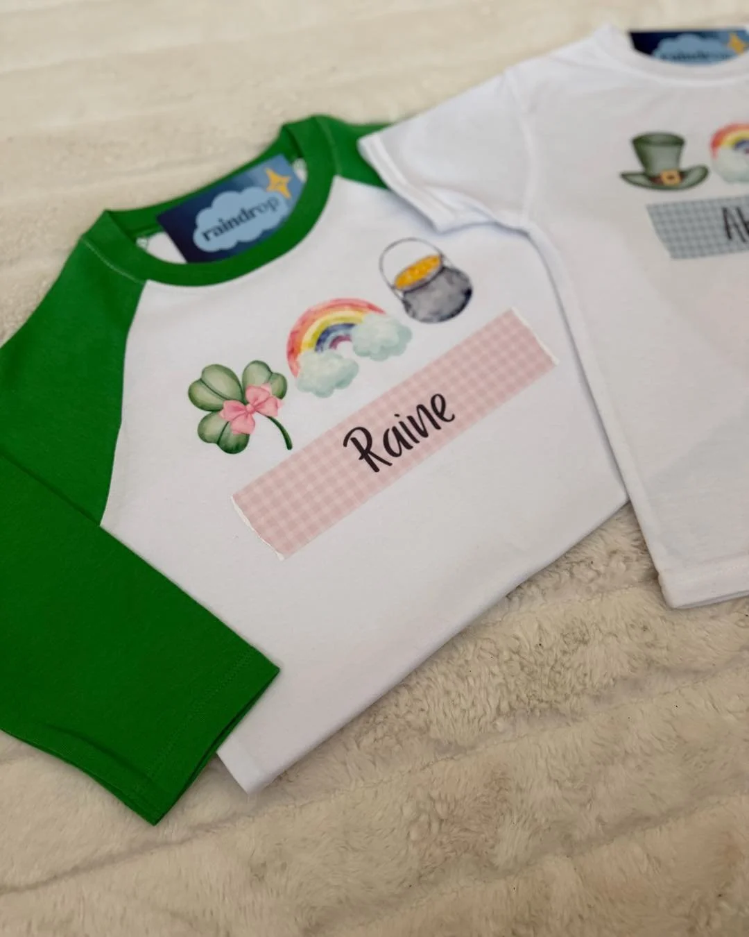 Made just for her ☁️🍀
Our Clover &amp; Cloud Name Tee is a sweet little lucky moment.
Grab yours today: https://www.theraindropco.com/chasingrainbows/p/clover-cloud-name-tee

#stpattys #stpattysday #stpattysoutfit #stpattysoutfitinspo #stpattysoutfi