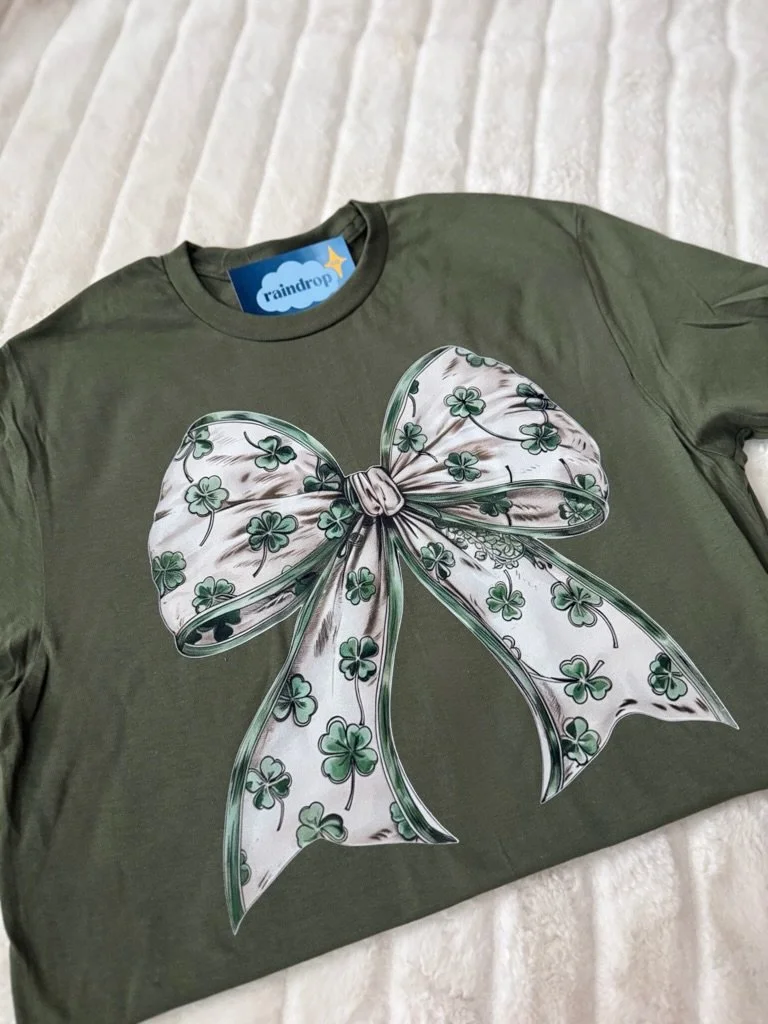 Lucky Clover Bow Sweatshirt & Tee