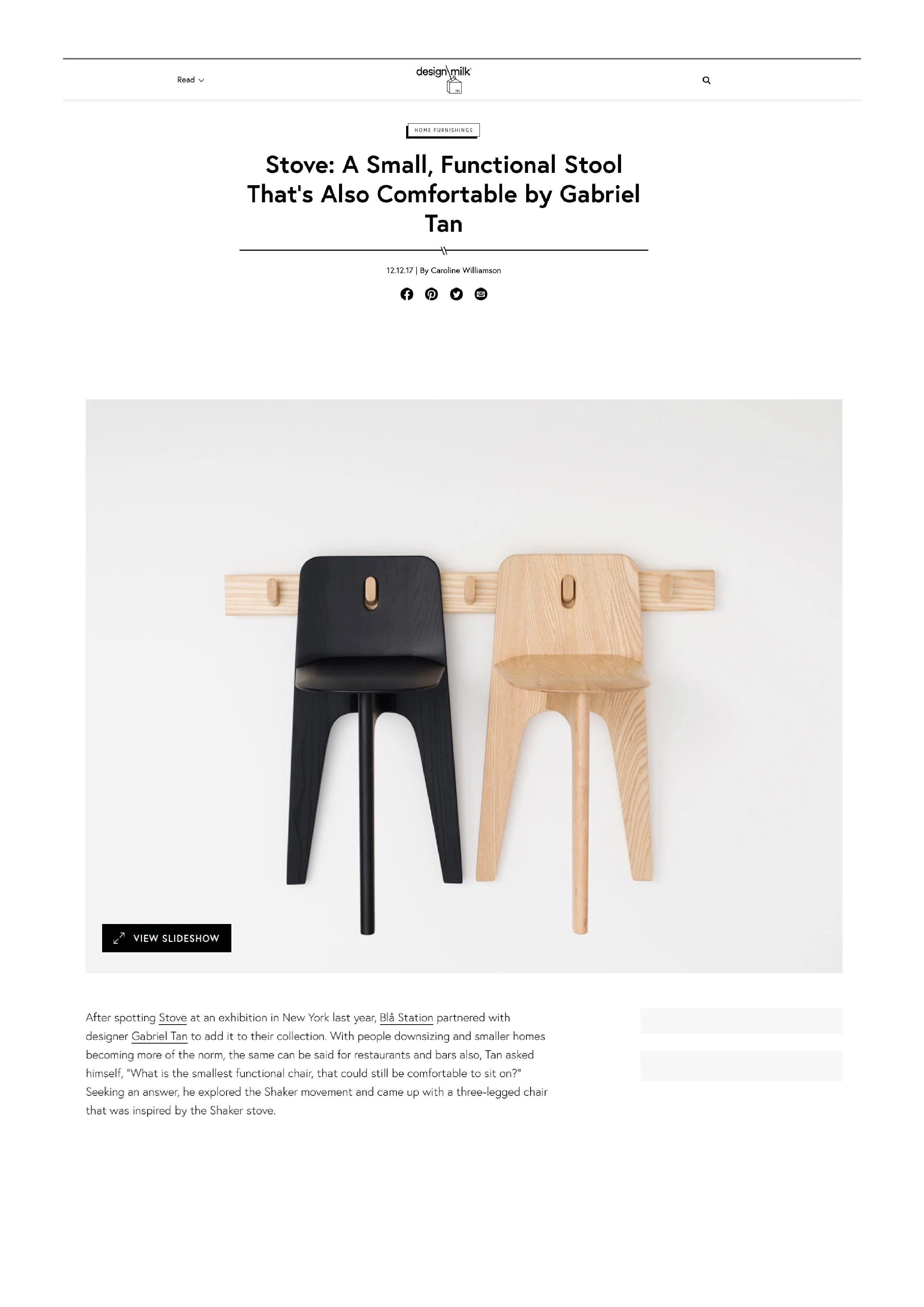 Design Milk, December 2017