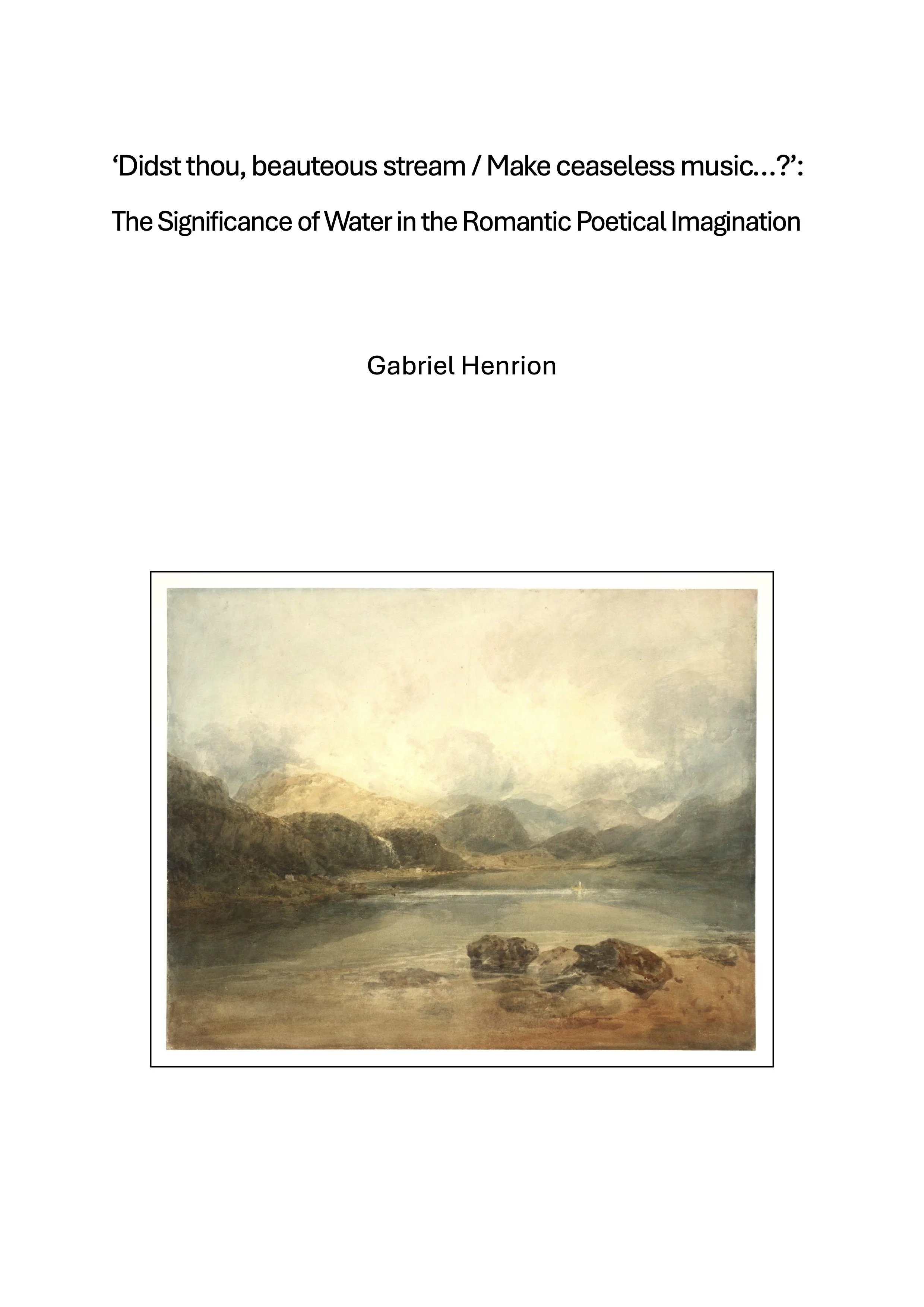 Derwentwater, with the Falls of Lodore