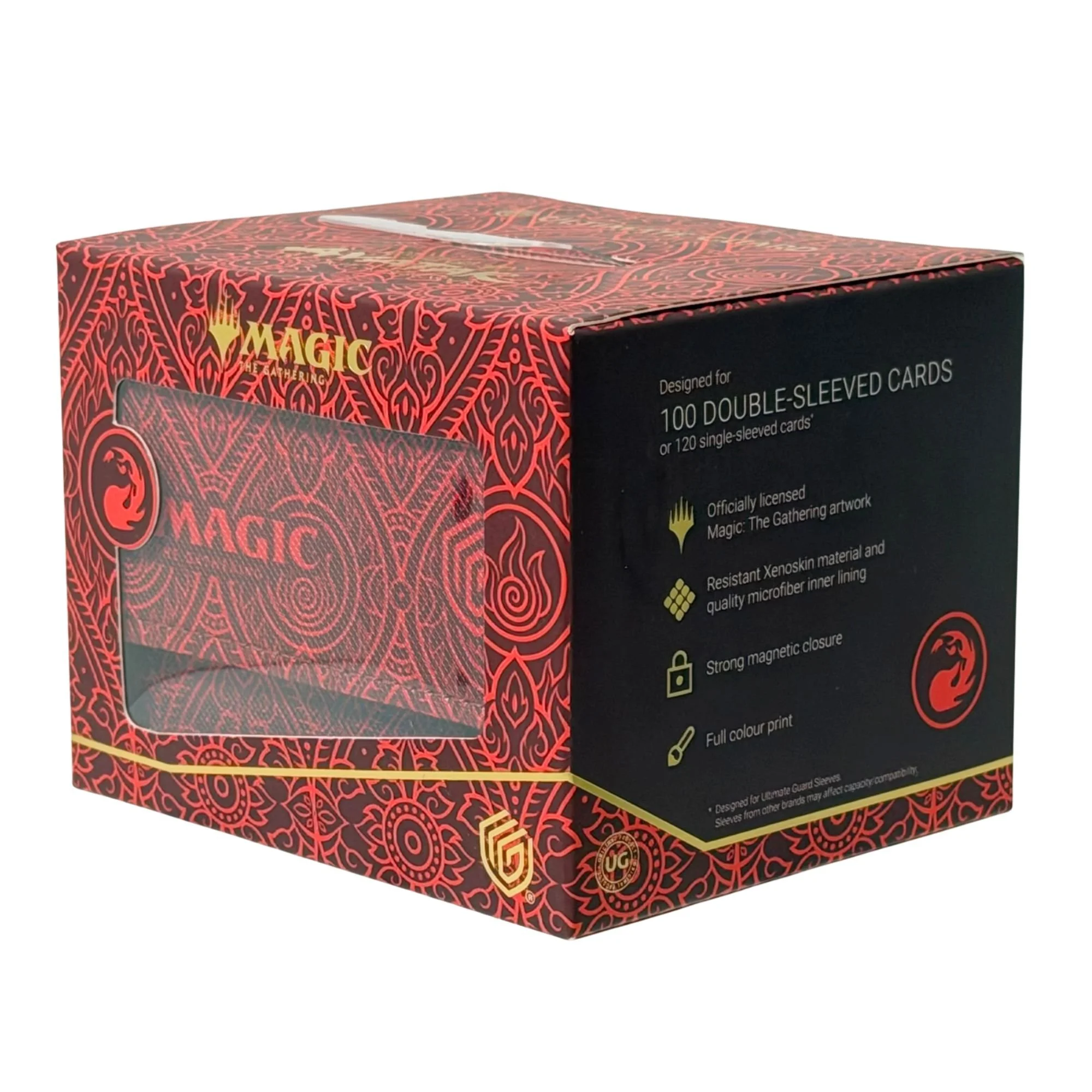 Magic: The Gathering – Premium Deck Box (Mountains Mana | 100+ Double-Sleeved Cards)