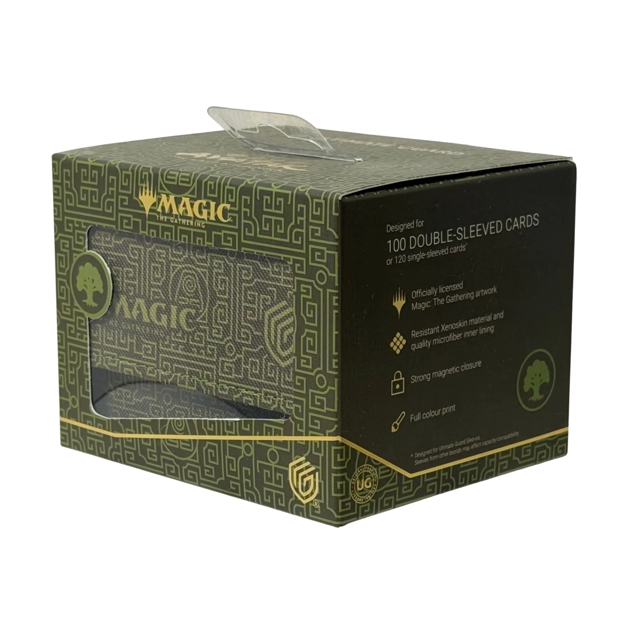 Magic: The Gathering – Premium Deck Box (Green Mana | 100+ Double-Sleeved Cards)