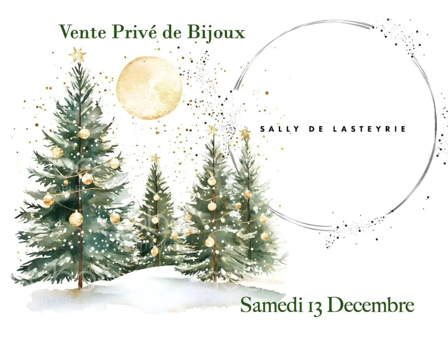 🎄 One-day-only Christmas shopping!
Browse, find gifts, and catch up with friends old and new.

Need the location? Email hello@sallydelasteyrie.com or
Check our Christmas highlights for info!