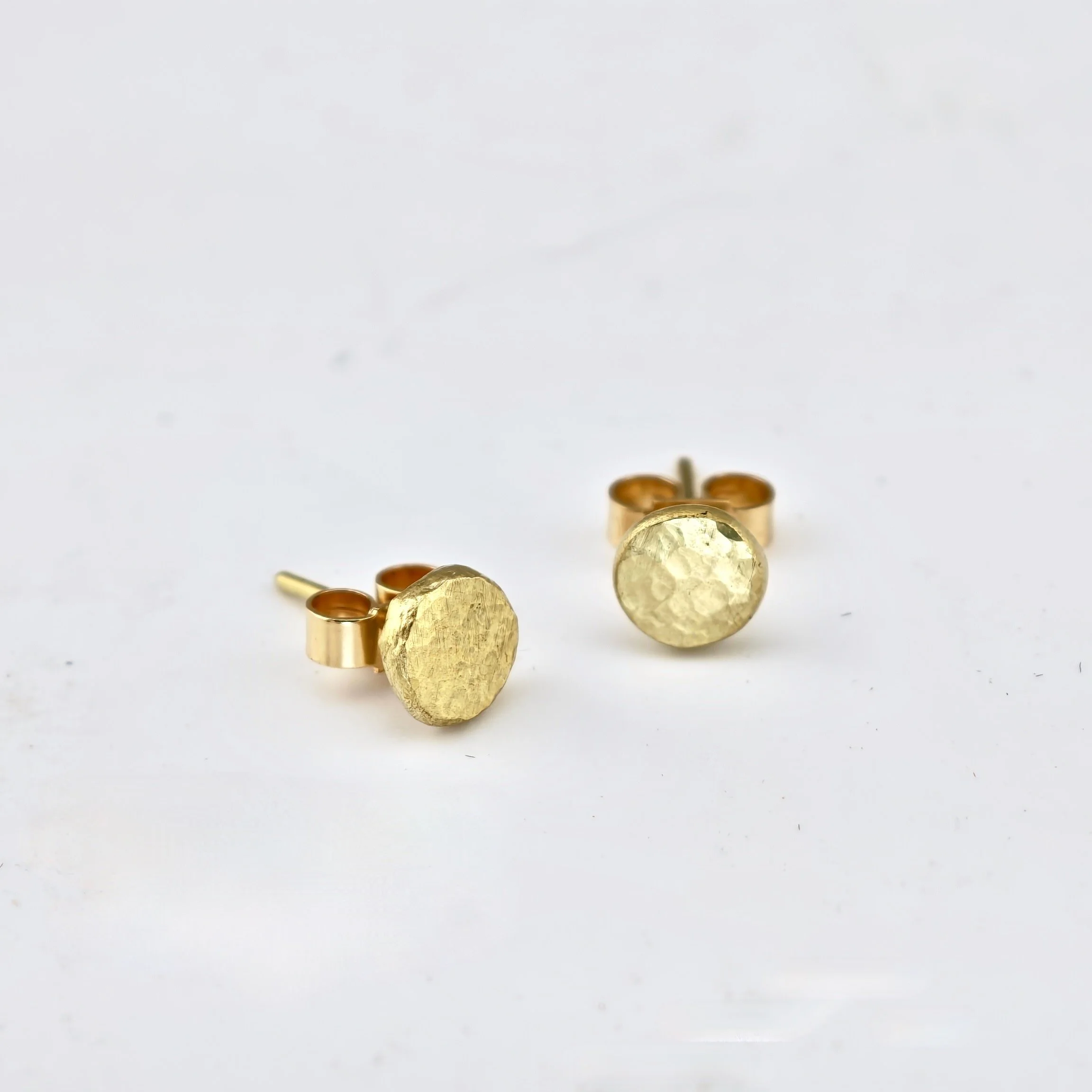Hammered Yellow Gold Studs .jpeg