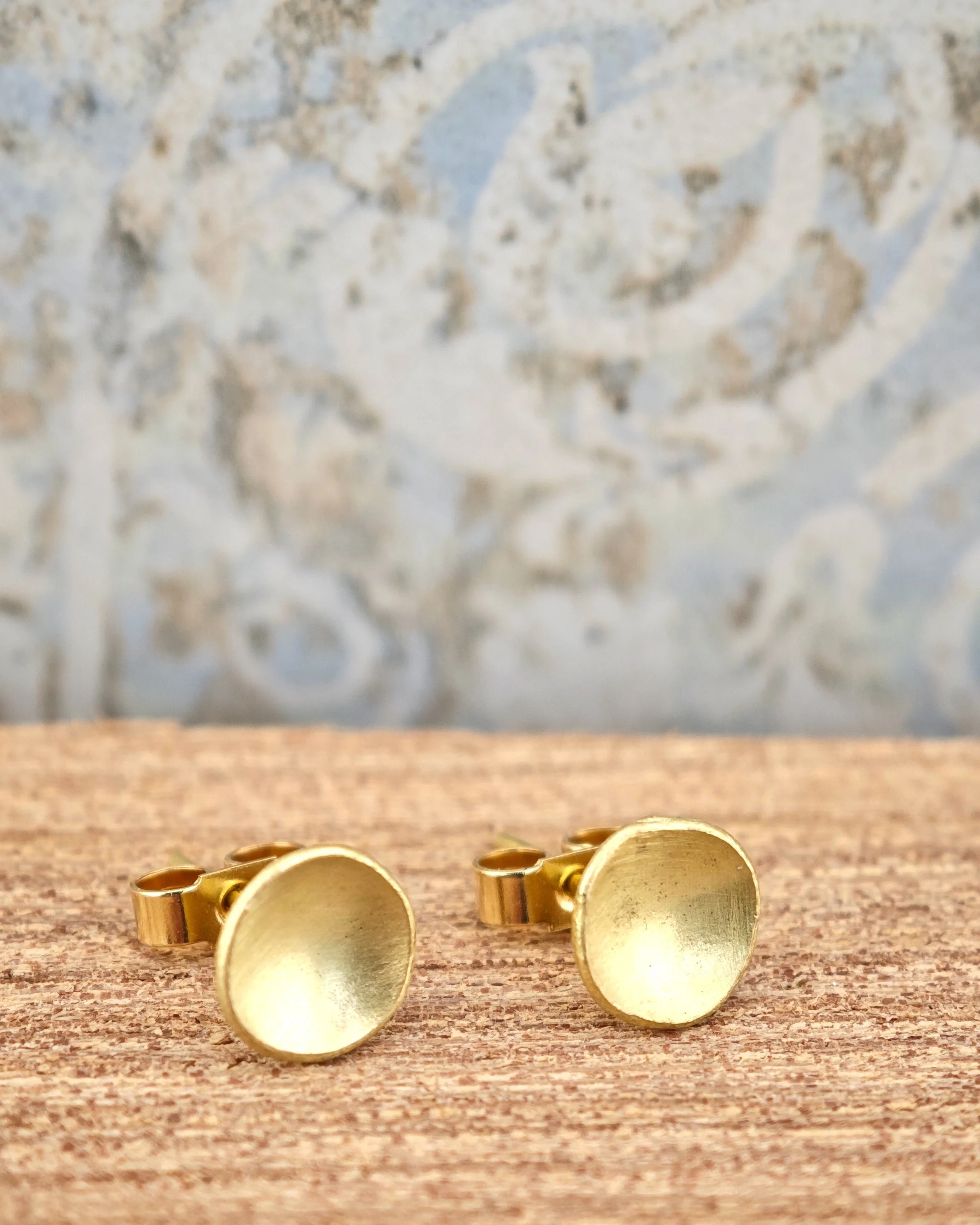 Domed 18ct Yellow Gold Earrings