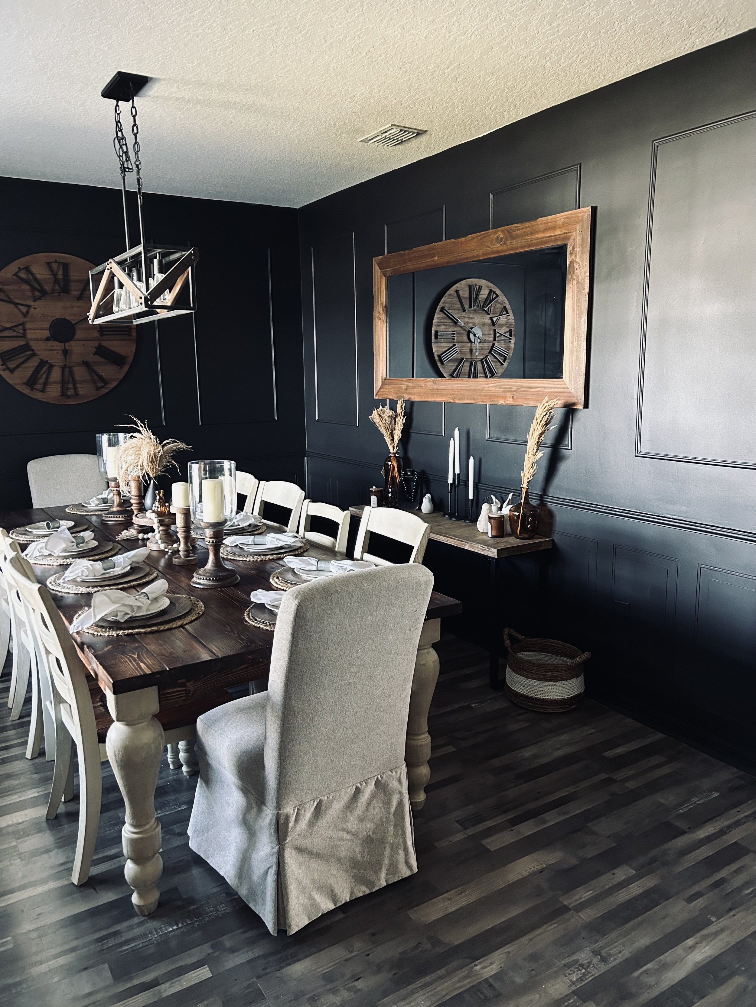 full dinning room wall design and decor