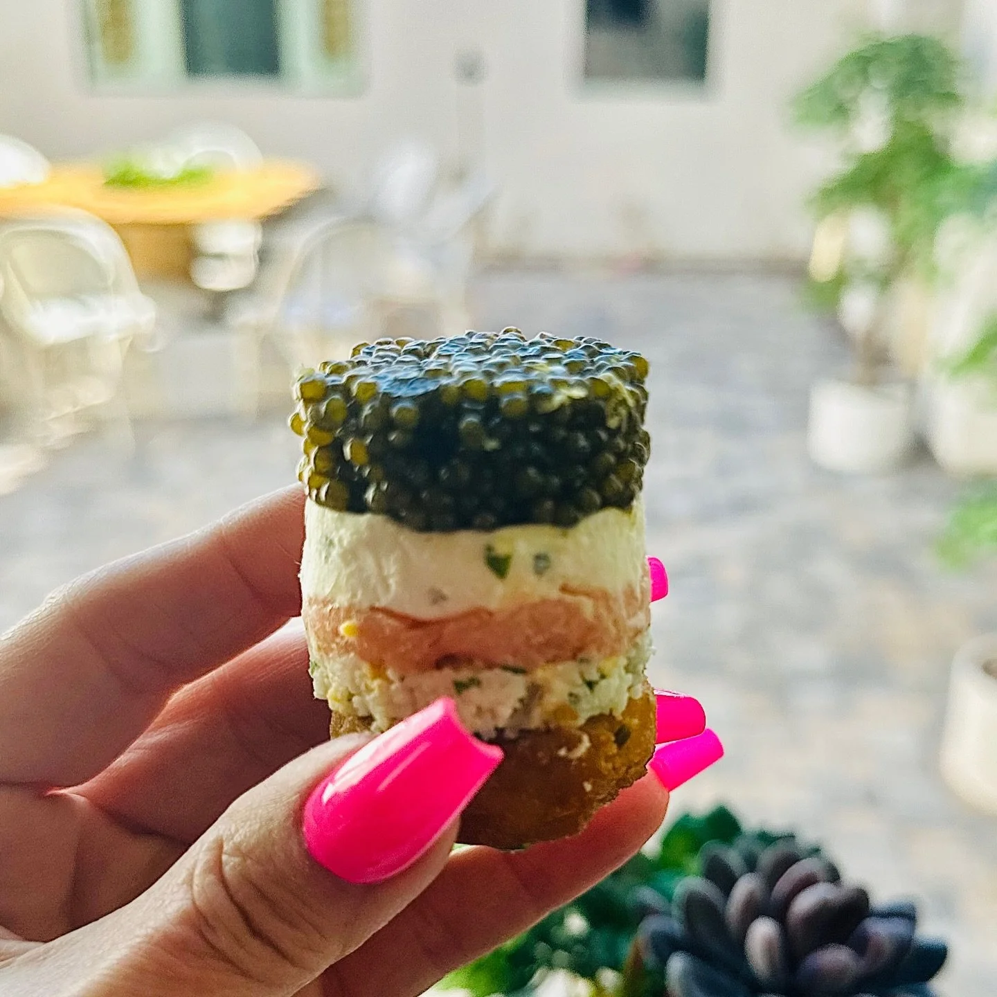 Thirty-two years ago on our honeymoon, breakfast arrived on a room service tray.

I ordered :) 
Lox and bagels and scrambled eggs with hash browns &hellip; Then, my cute cheffy surprised me with a little tin of caviar 🤯

He proceed to built the perf