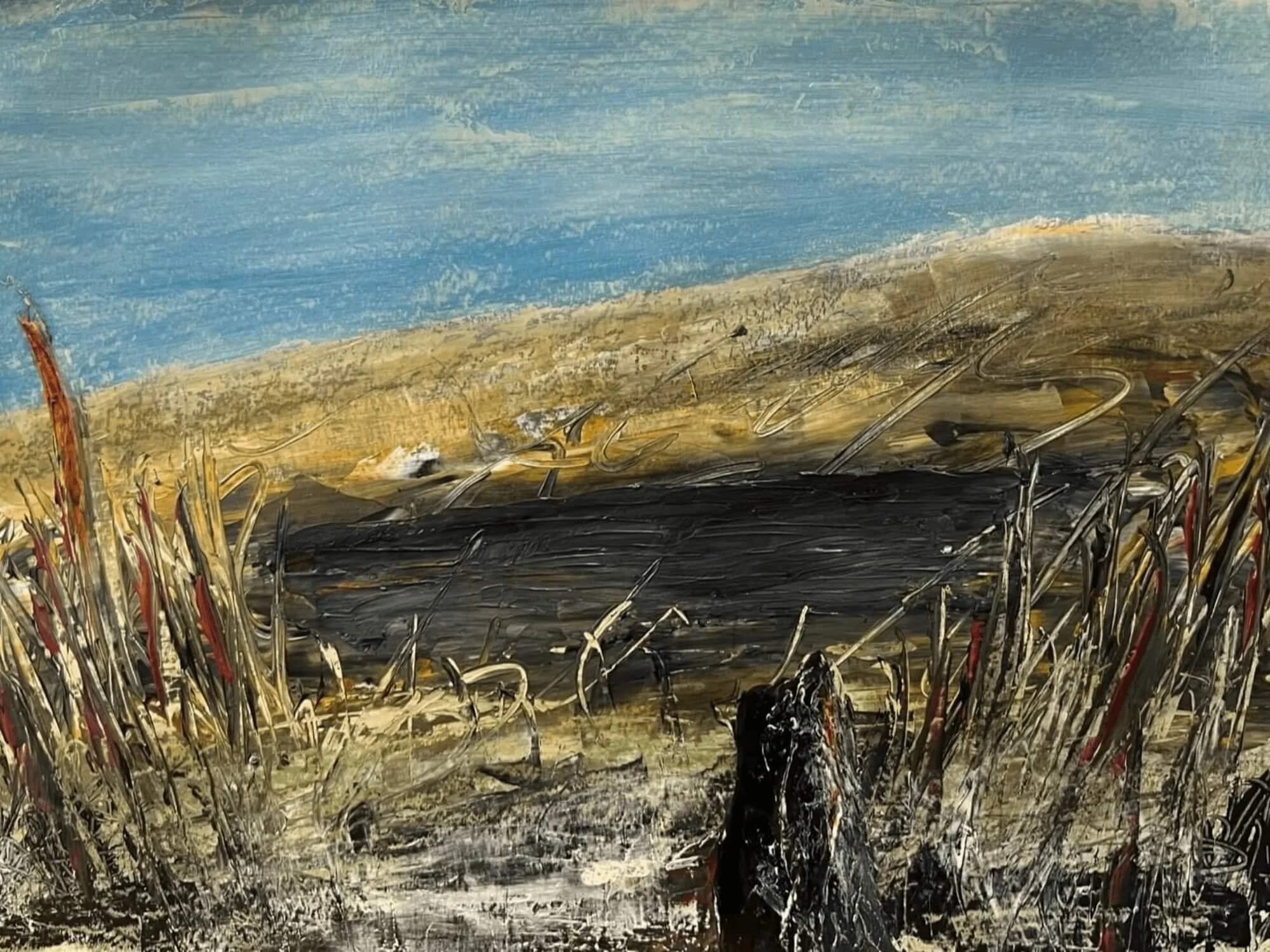 Original abstract landscape painting suitable for contemporary interior spaces