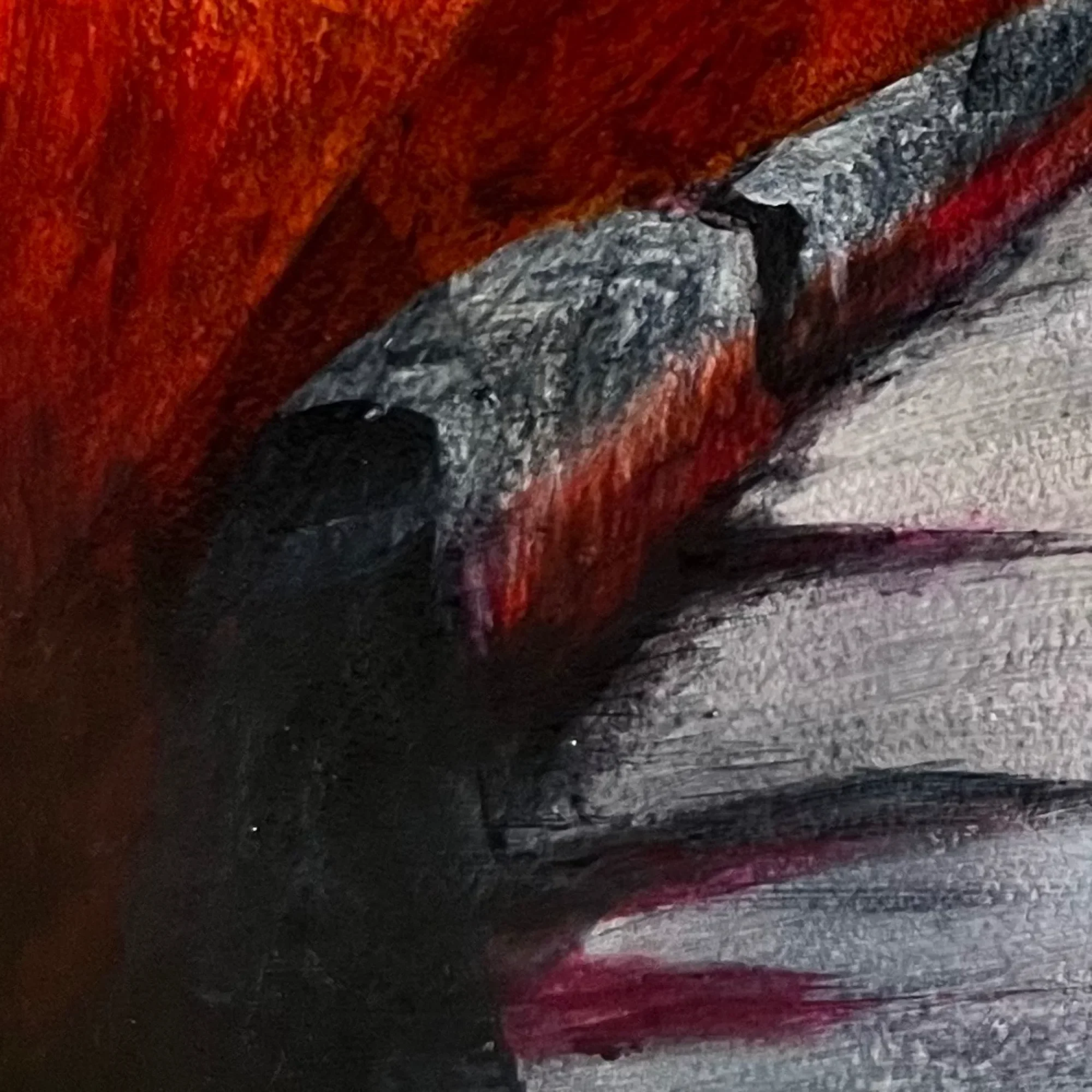 Close-up of the central pathway and layered acrylic surface in Between Horizons