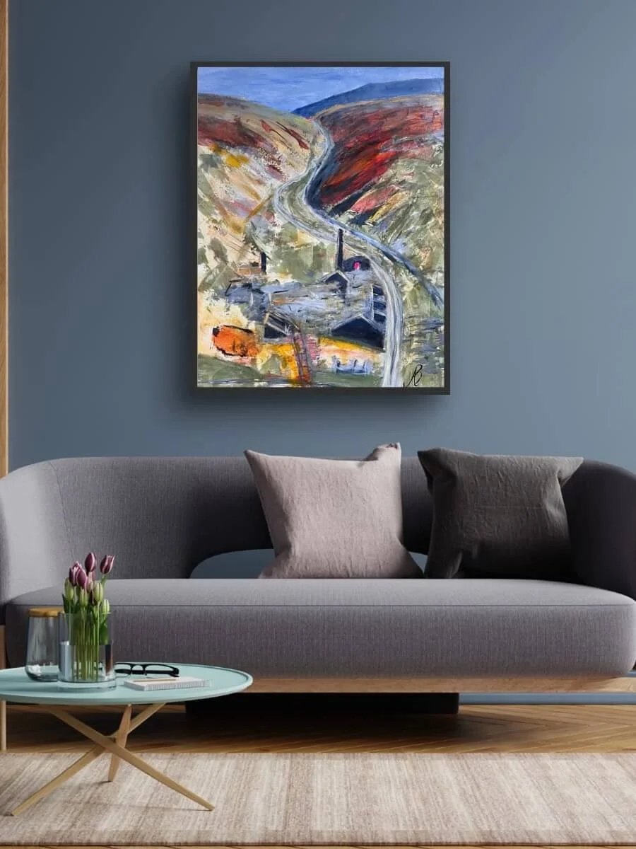 Moorland Memory Quiet Divides landscape painting by Yorkshire artist Andrew Bowers