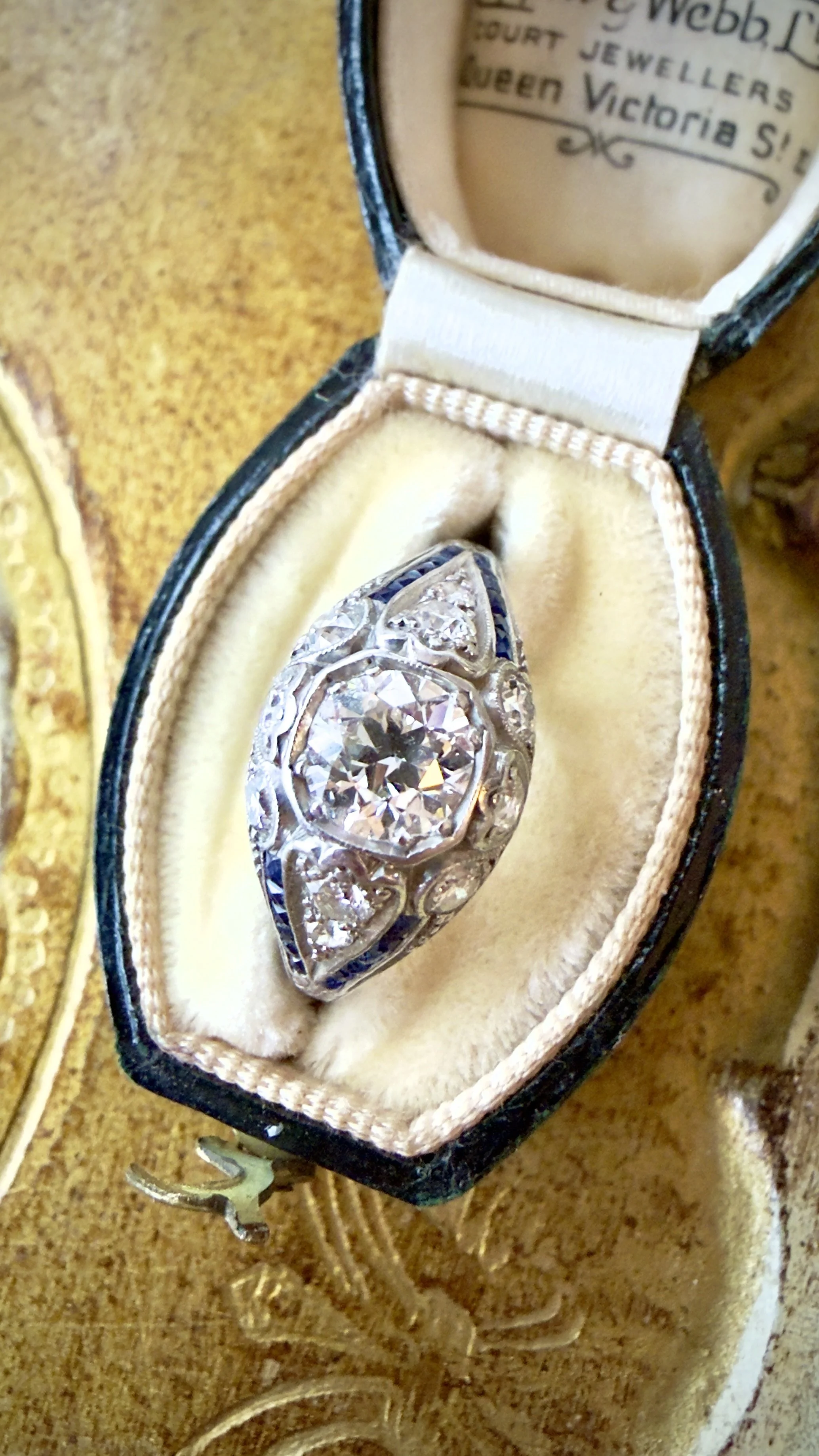 Antique Diamond Ring: Art Deco Old European Solitaire Ring