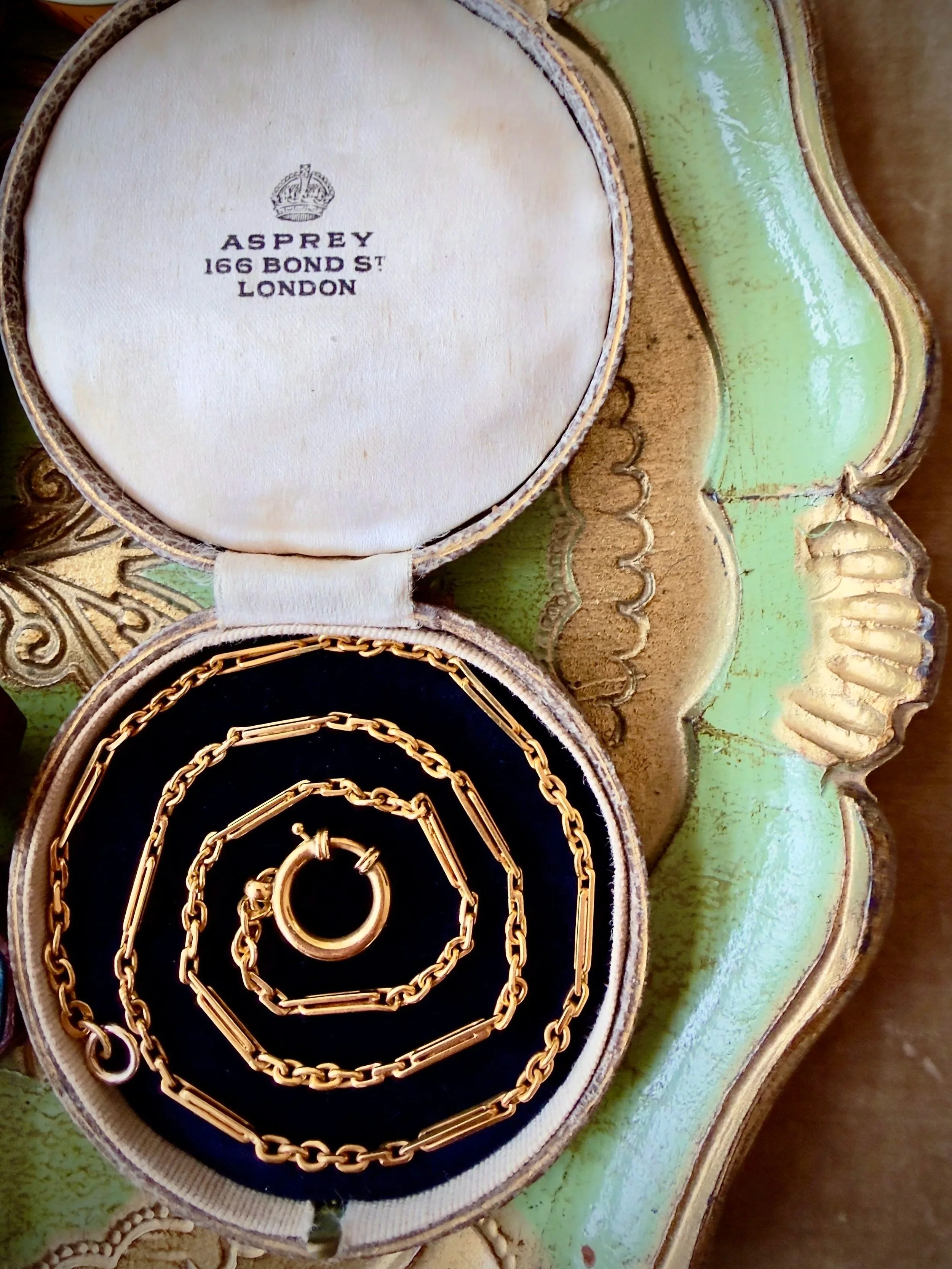 Antique Victorian Watchchain Necklace Fancy Links in 9ct