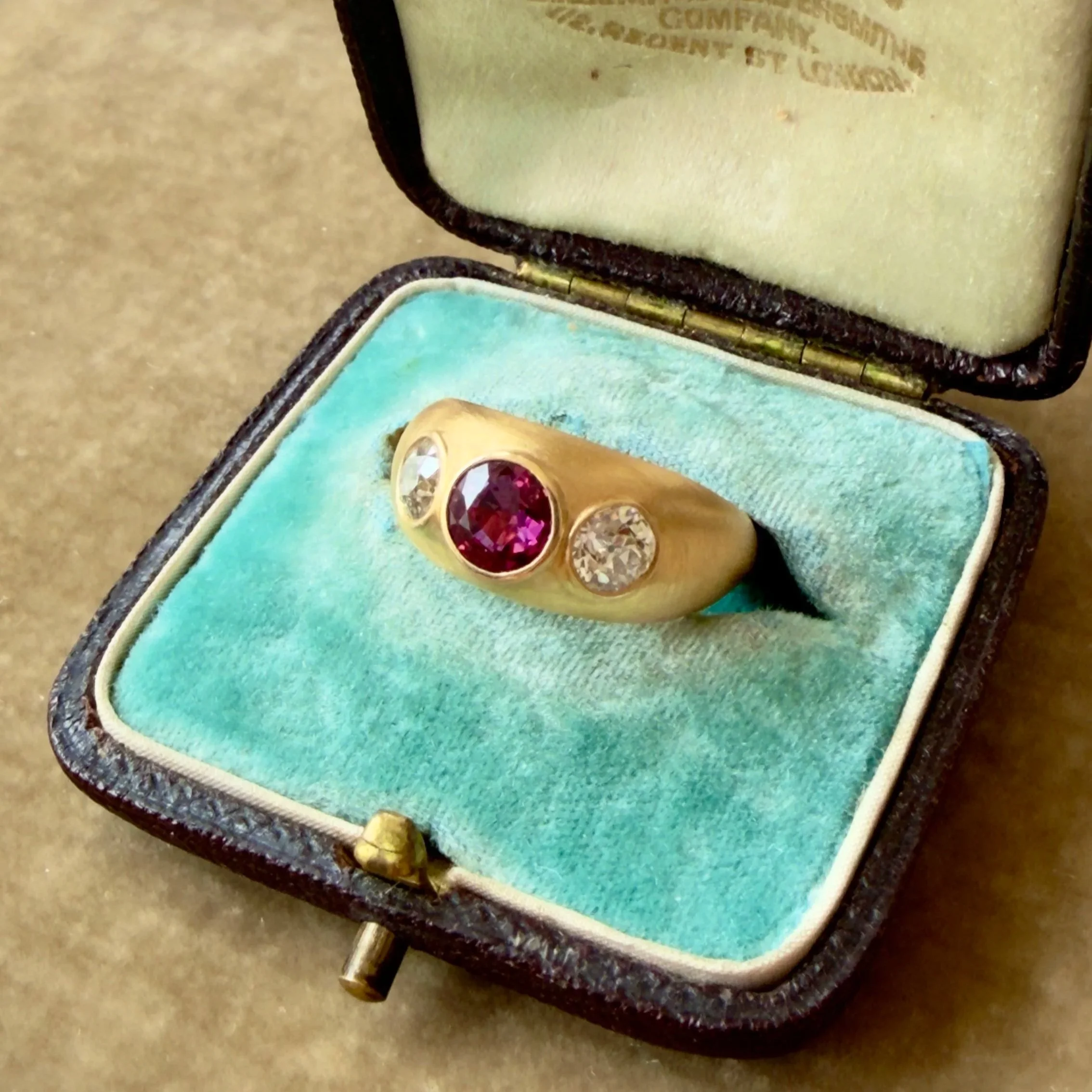 Antique Victorian Style Diamond and Ruby ‘Gypsy’ Ring