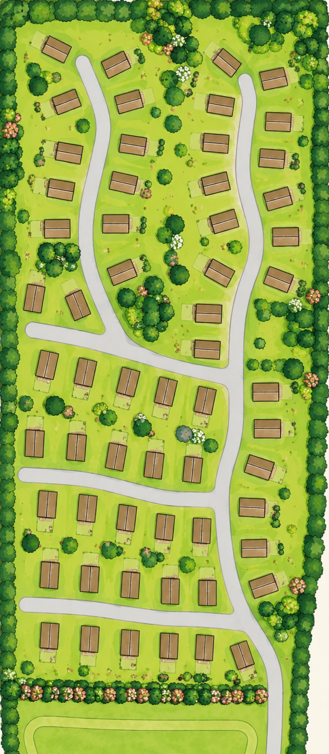 an animated map of the woodlands lodge park Skegness