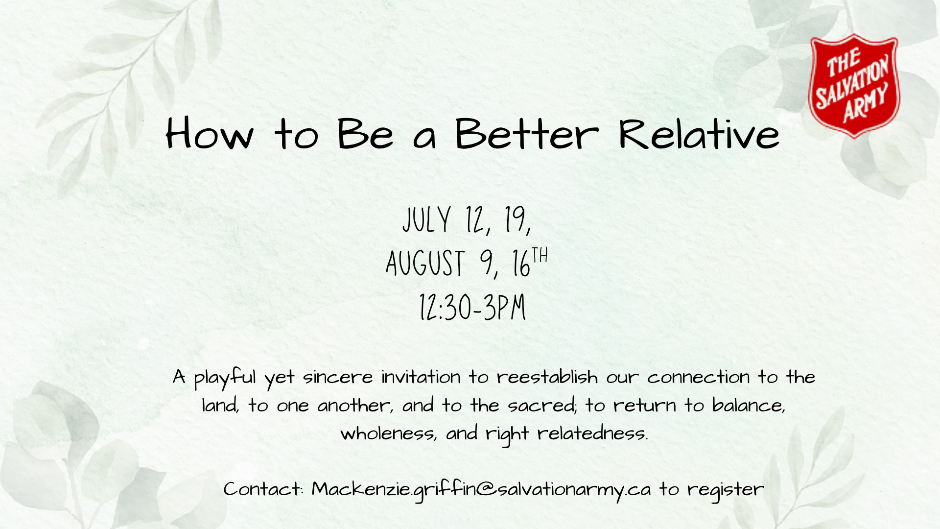 How to Be a Better Relative (Session 2)