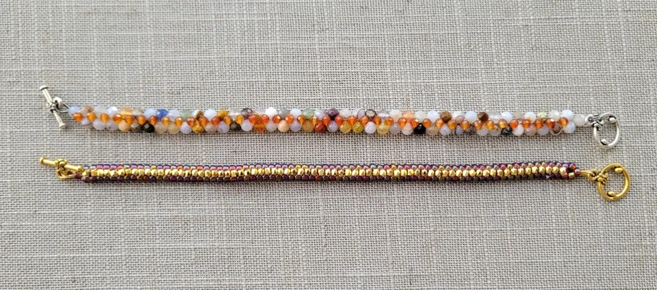 Beginner Friendly 2 bead Herringbone Bracelet
