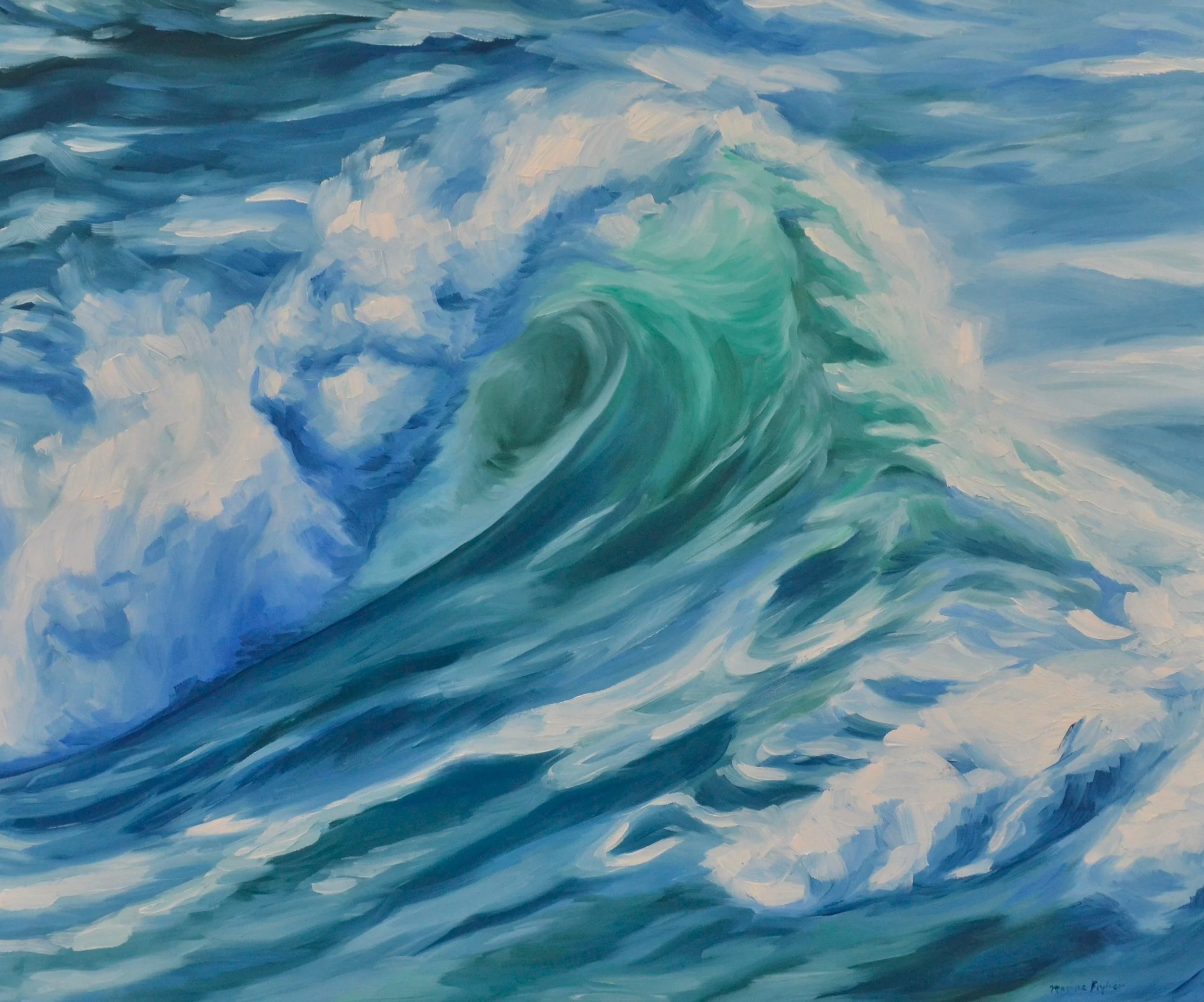 Barrel wave 
2025 - oil paint on canvas - 500x600mm