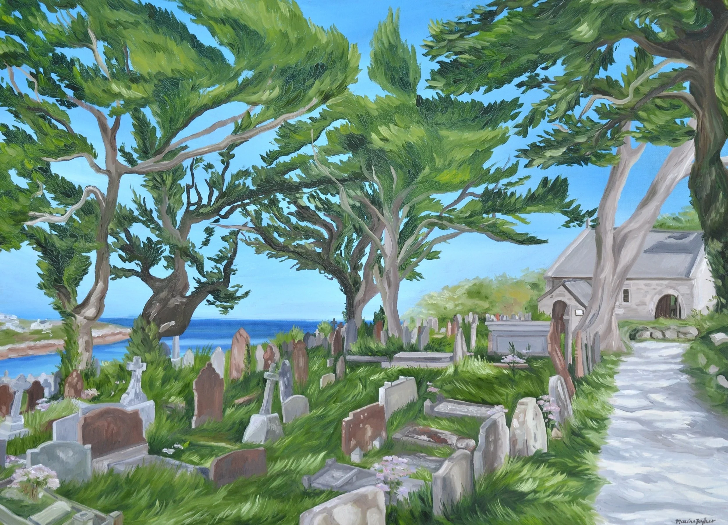 Gust of Wind Through Old Town Graveyard
2025 - 500x700mm - oil paints on canvas board 