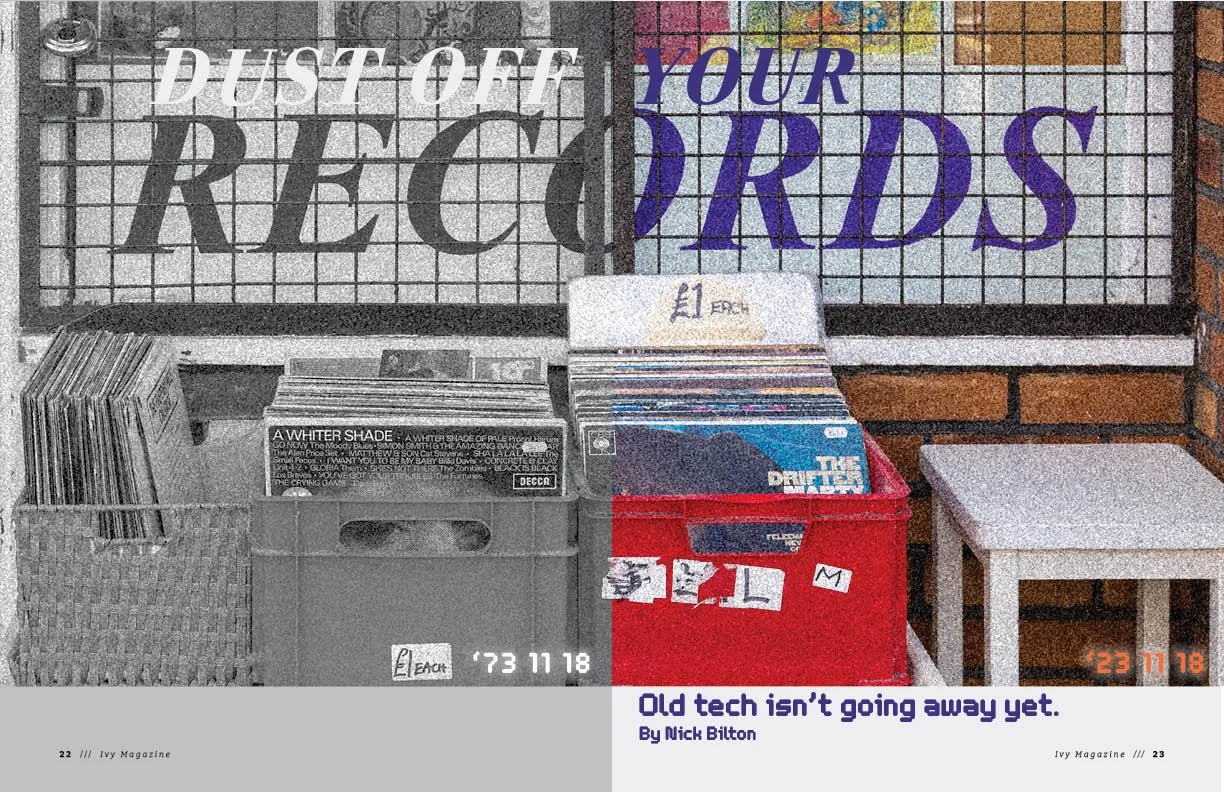 Magazine opening spread preview.