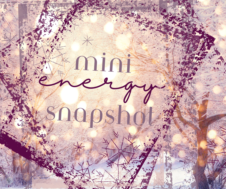 Mini Energy Snapshot on splash of color background in purple