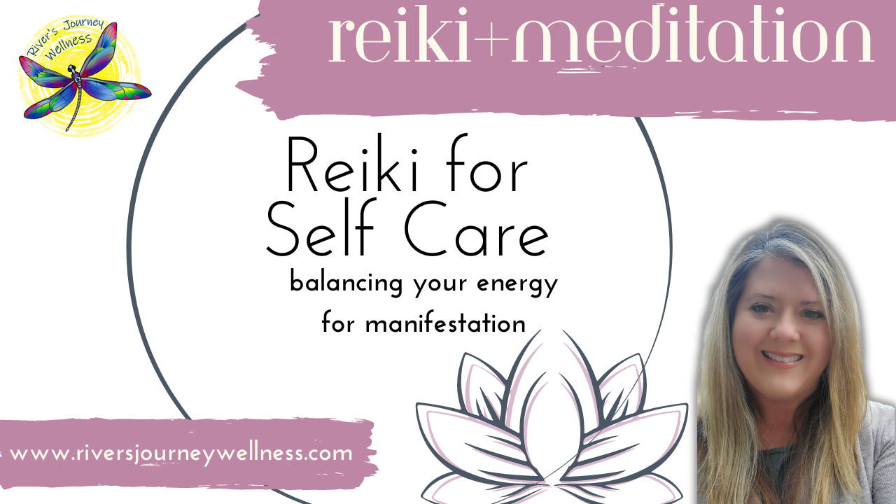 Lotus flower drawing with words Reiki for self care