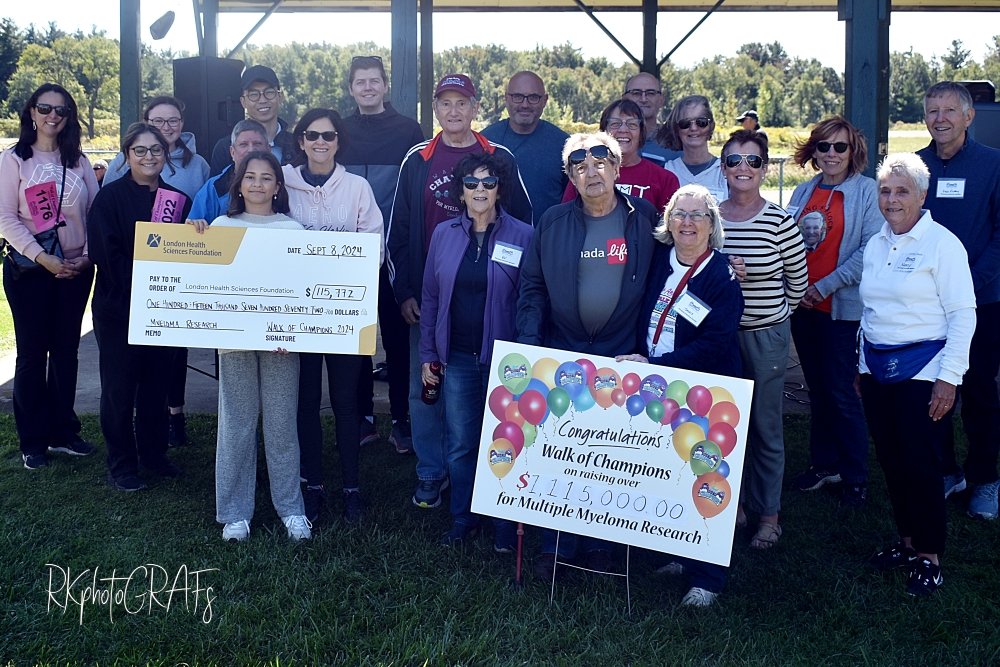 The fundraising event Walk of Champions for multiple myeloma research has raised record-breaking funds.