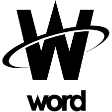 Word logo with stylized 'W' and a curved line, and the word 'word' below.