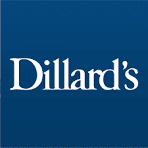 Dillard's logo on a blue background