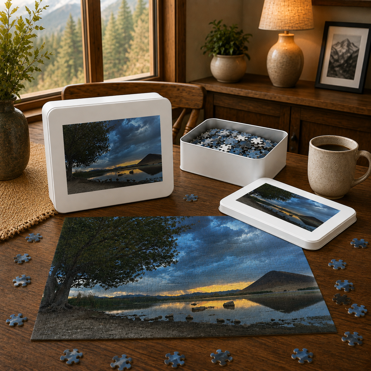Nature Photography Puzzles with Keepsake Photo Tin