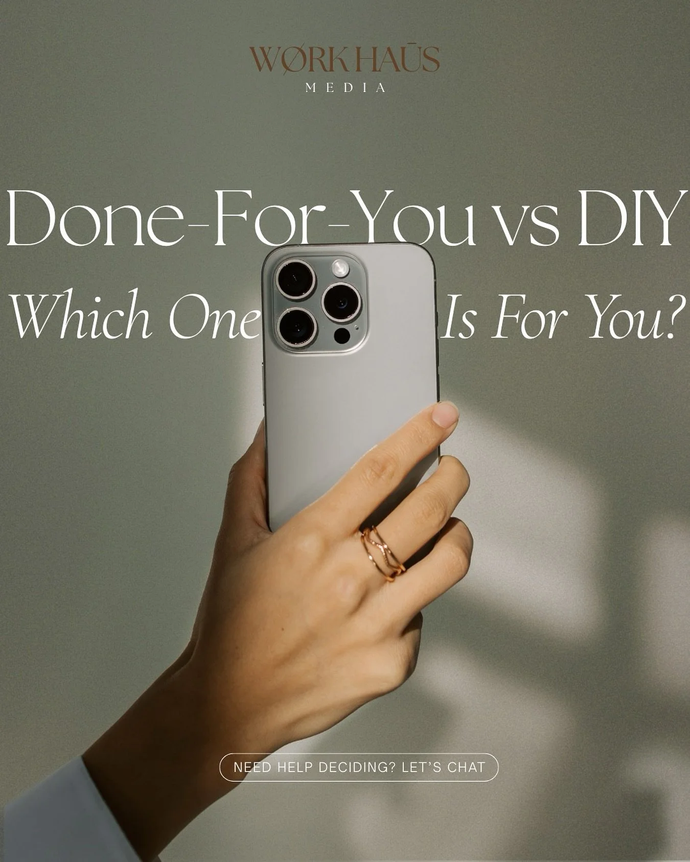 You don’t have to do it all yourself… but is full service the right fit for you?
Let’s break it down. 👇
We see so many business owners stuck between wanting to hand off social media and trying to keep up with DIY strategies that