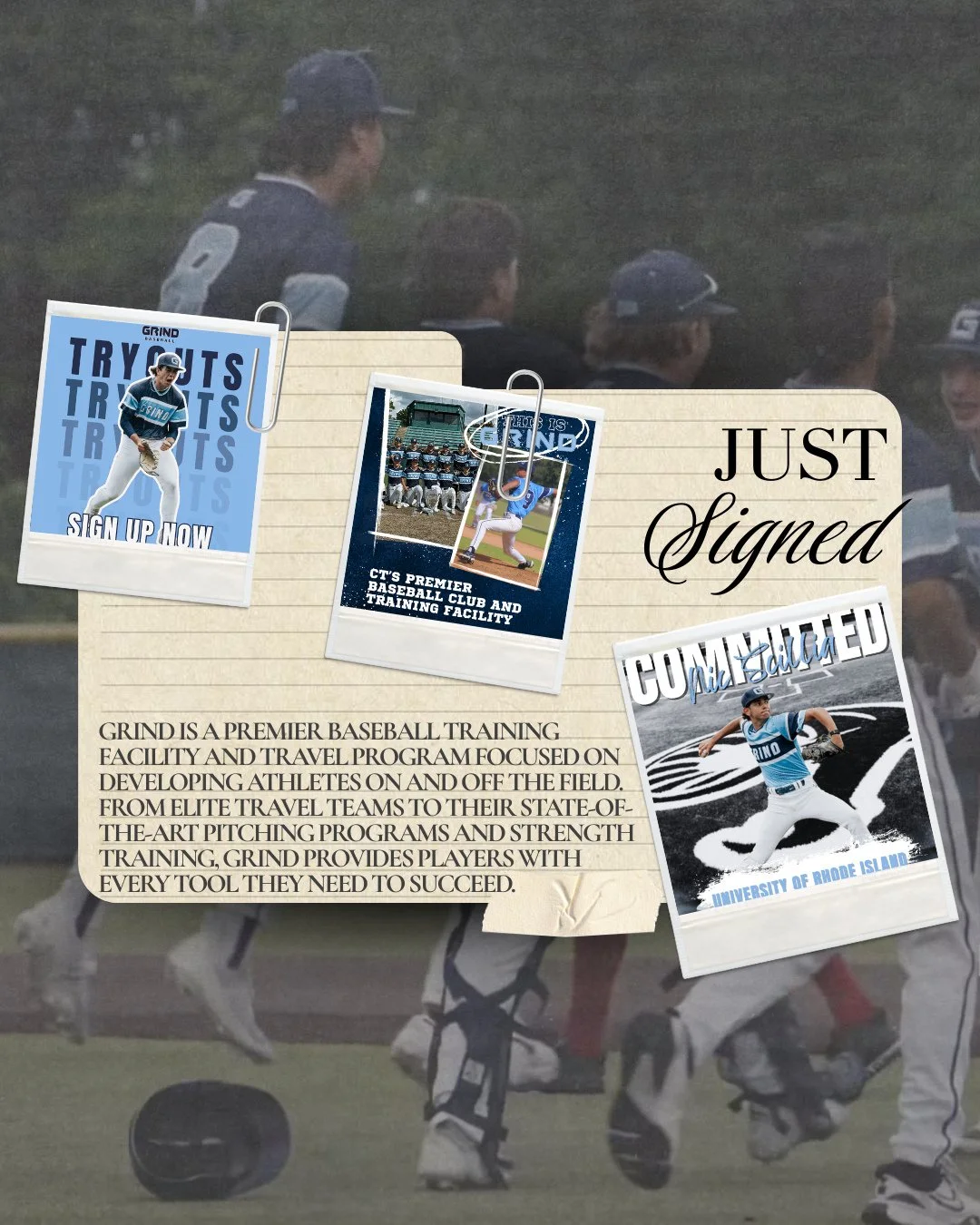 ✨ Just Signed ✨
We’re excited to welcome @grindbaseballct as our newest client! ⚾️ 
Located in Orange, CT, GRIND is a premier baseball training facility and travel program focused on developing athletes on and off the field. From elite tr