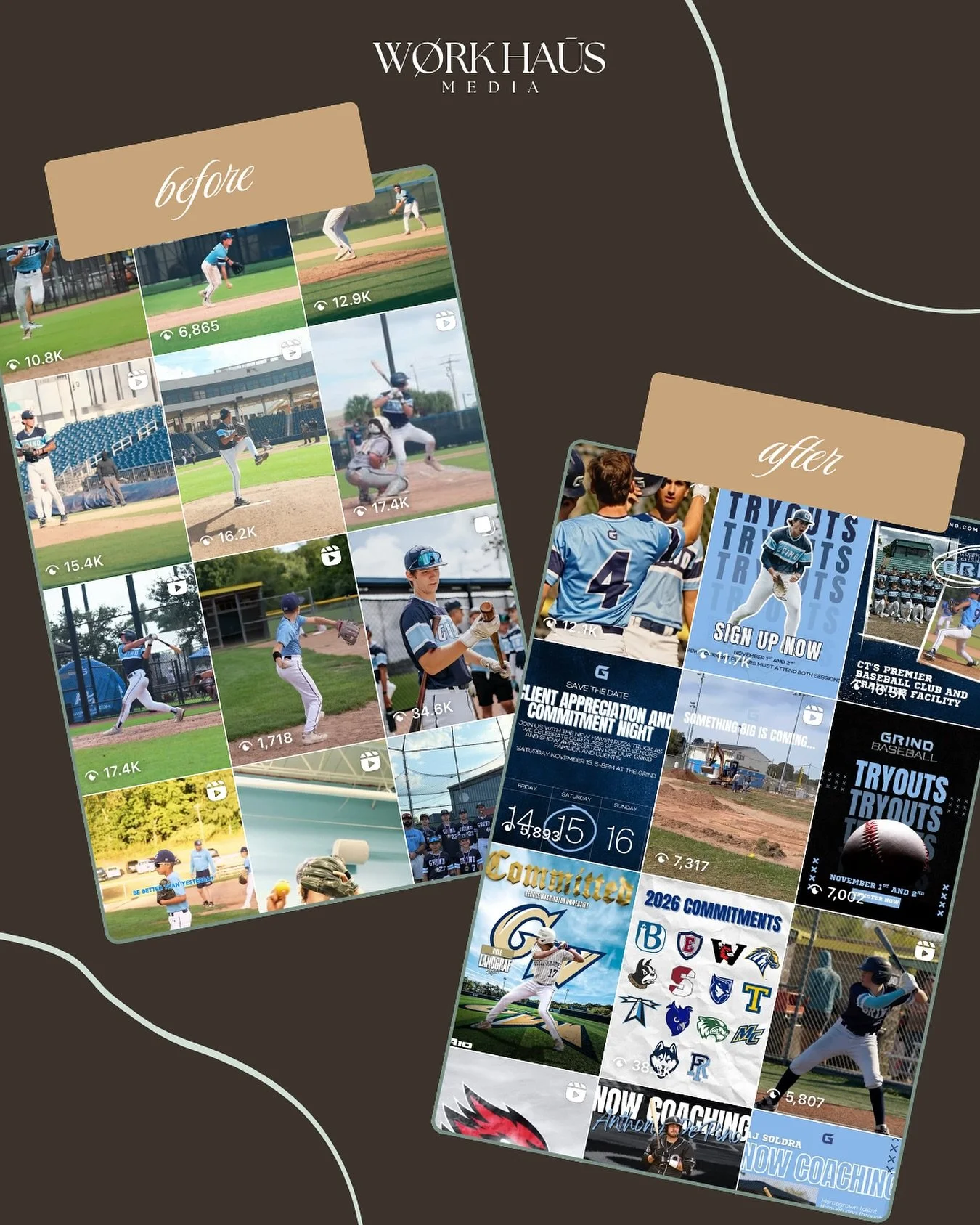 the glow up speaks for itself 🔥

we built a cohesive feed that feels like GRIND.

consistent branding, stronger storytelling, and a strategy that converts followers into fans.

this is what happens when creativity meets intention. 💪
#socialmediaman