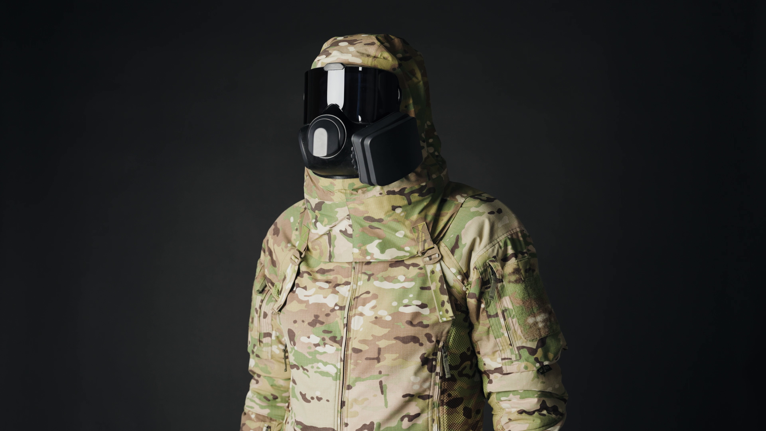 User Wearing BTAM with Win-Shield's Push Secure Conformal Filter and UV Lens Outsert