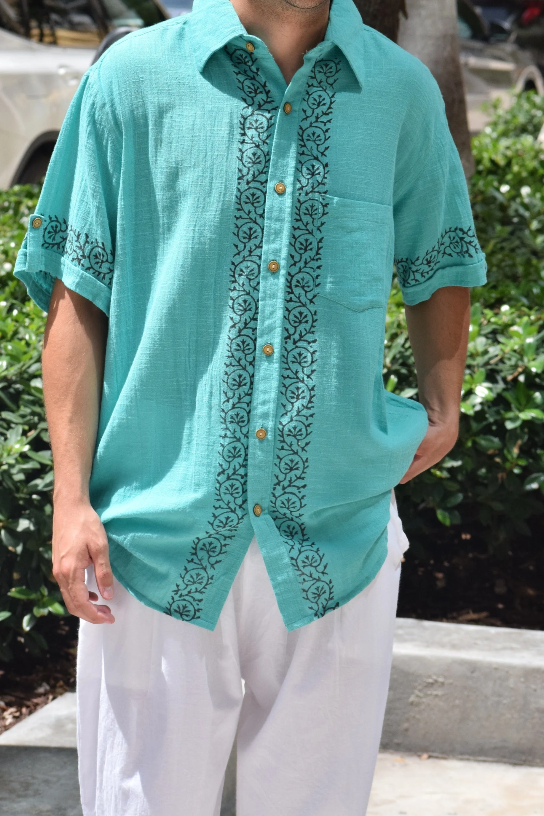 Isla Embroidered Camp Shirt