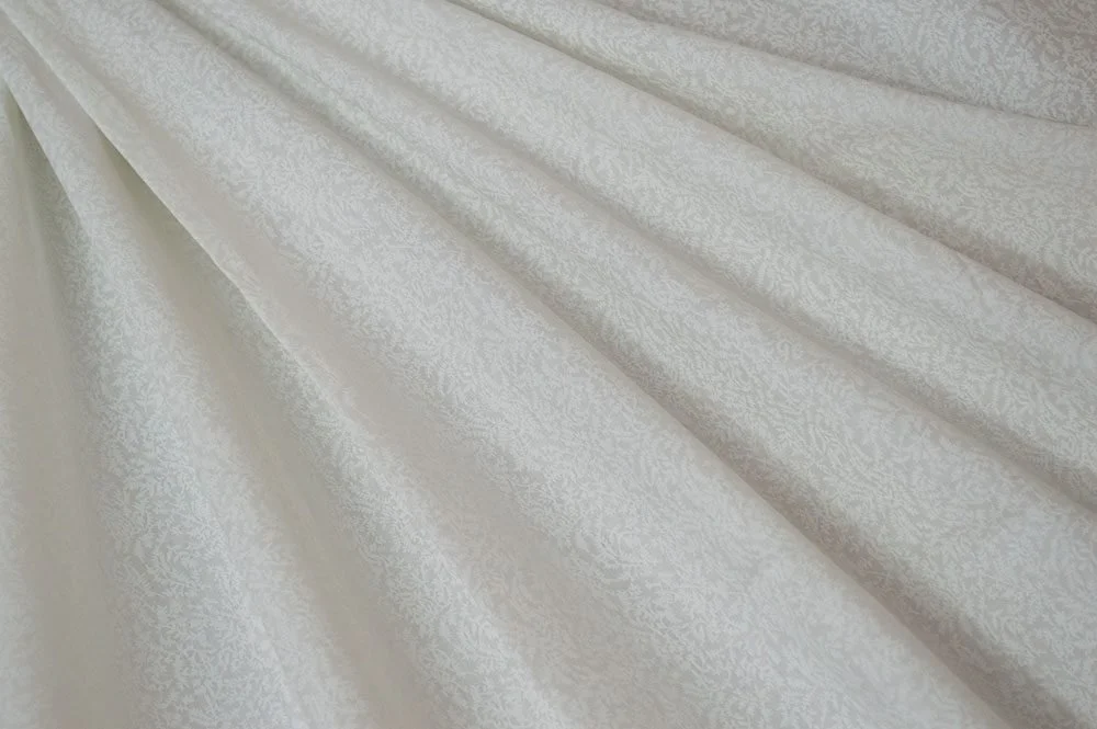 100% Cotton Muslin Floral Off White Ecology Fabric
