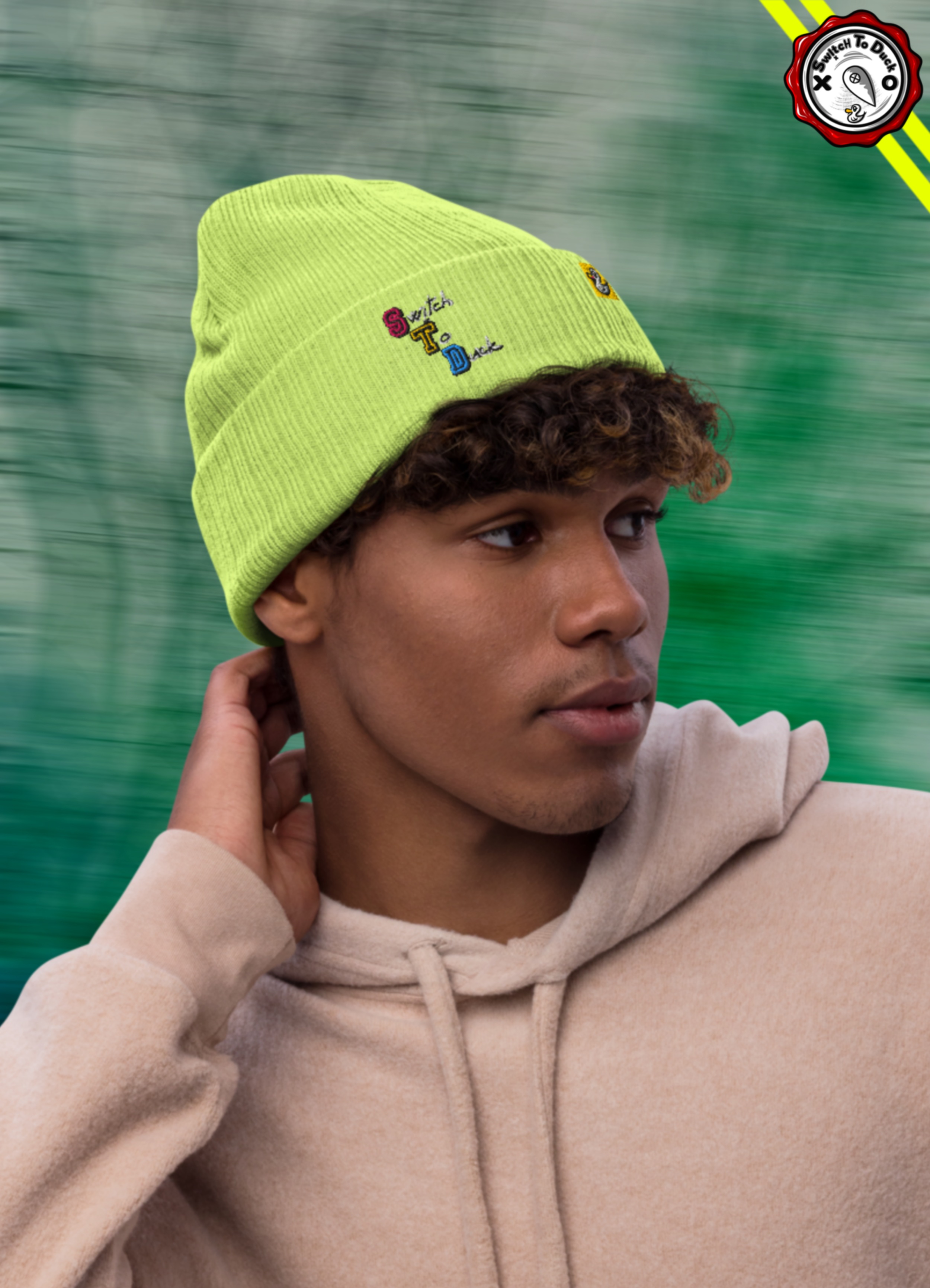 Switch To Duck Ribbed Knit Beanie