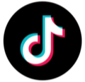 black tiktok logo image round