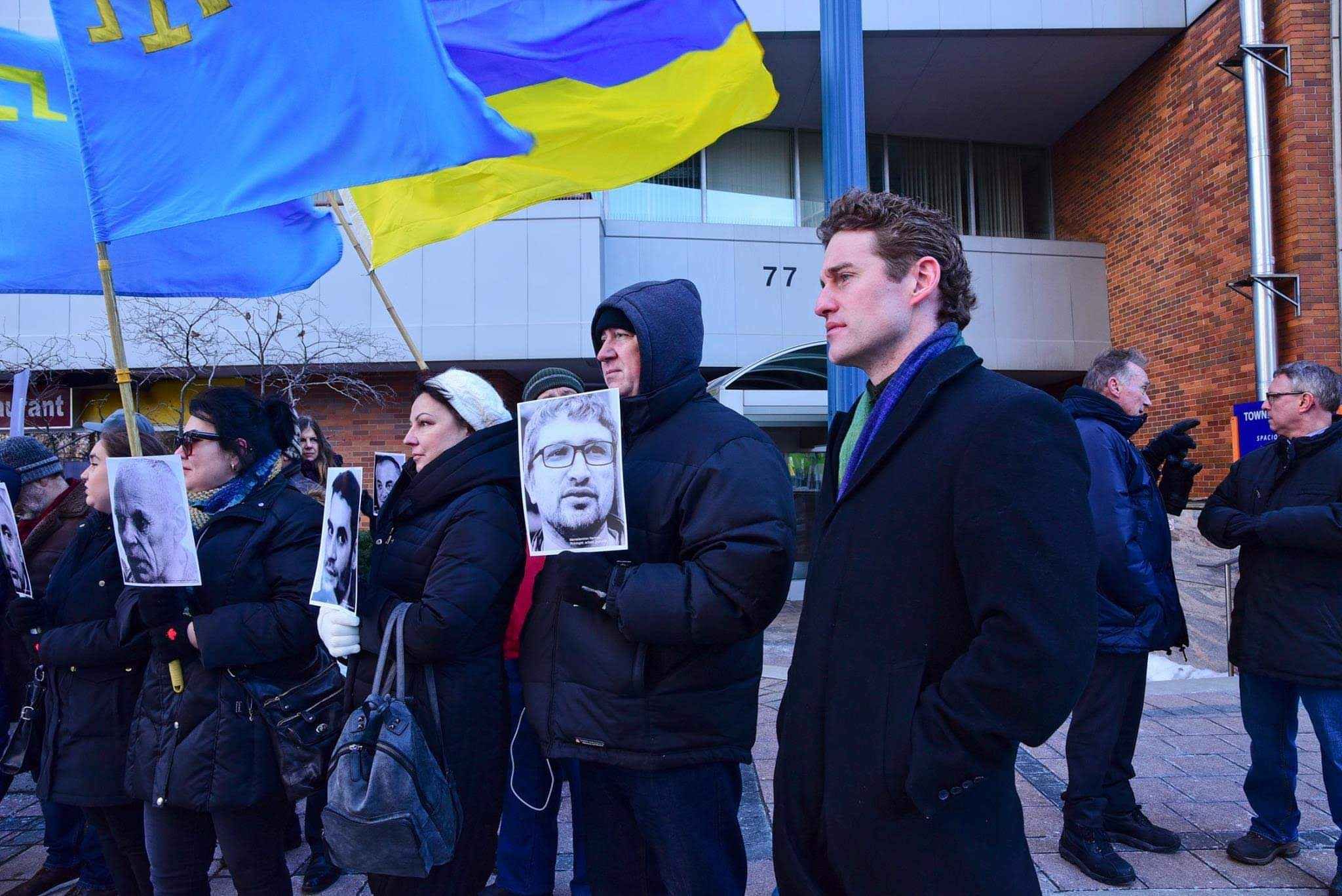 The Crimean Tatar diaspora and allies walk united in a peaceful protest against Russia’s illegal occupation of Crimea.
