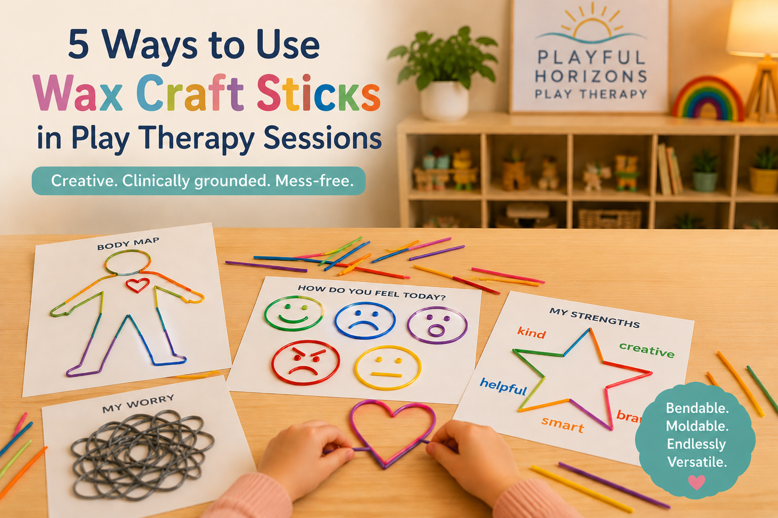 5 Ways to Use Wax Craft Sticks in Play Therapy Sessions