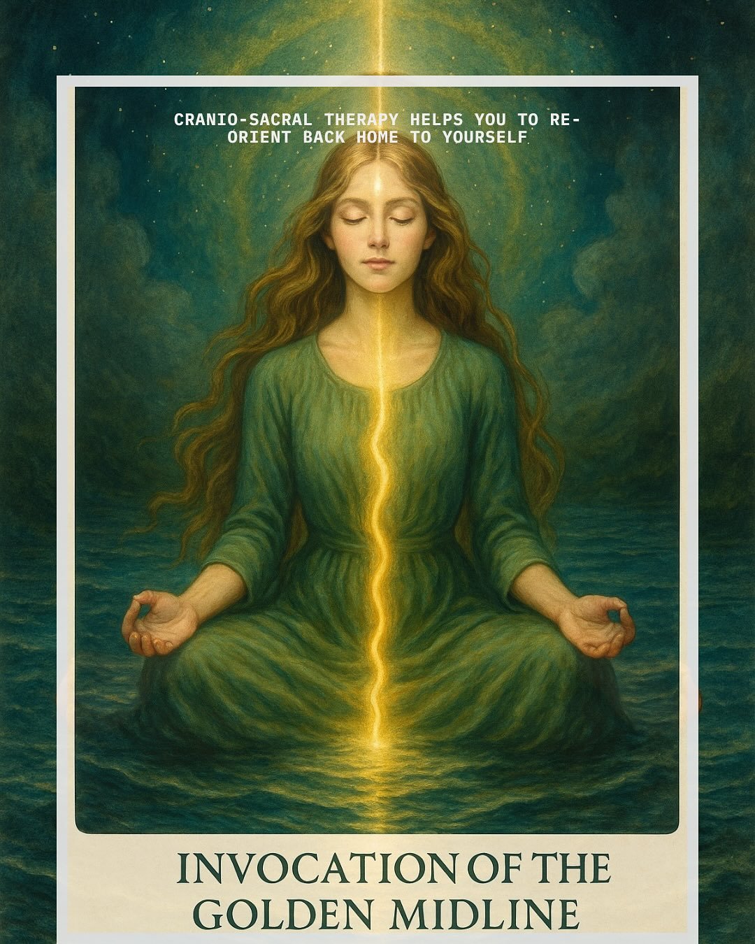 THE GOLDEN MIDLINE

Axis of Original Order

The midline is the place before language.
Before identity.
Before preference or performance.

It is the original axis of becoming - 
where form first gathered around intention.

Here, the cerebrospinal flui